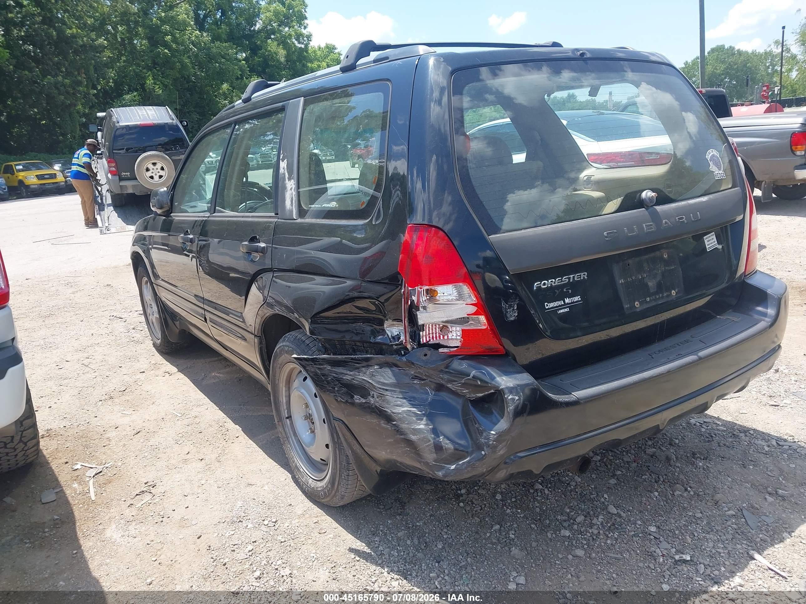 2005 Subaru Forester 2.5xs Black vin: JF1SG65665H704884