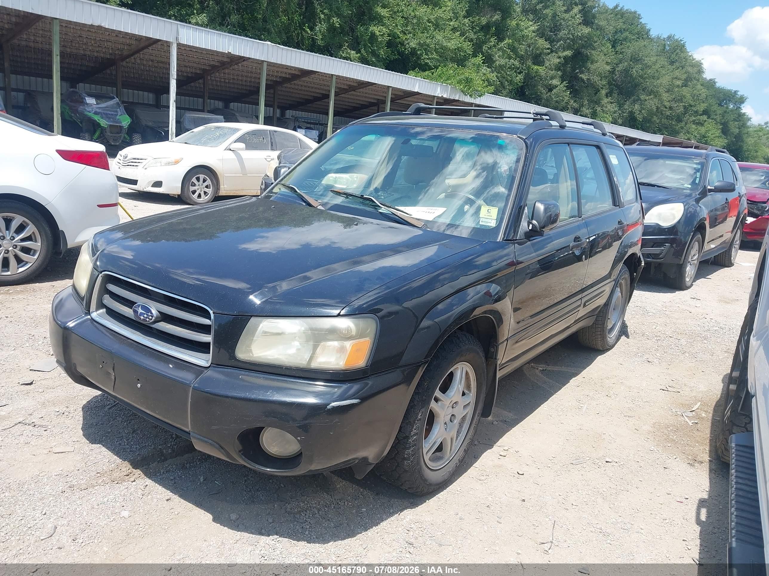 2005 Subaru Forester 2.5xs Black vin: JF1SG65665H704884