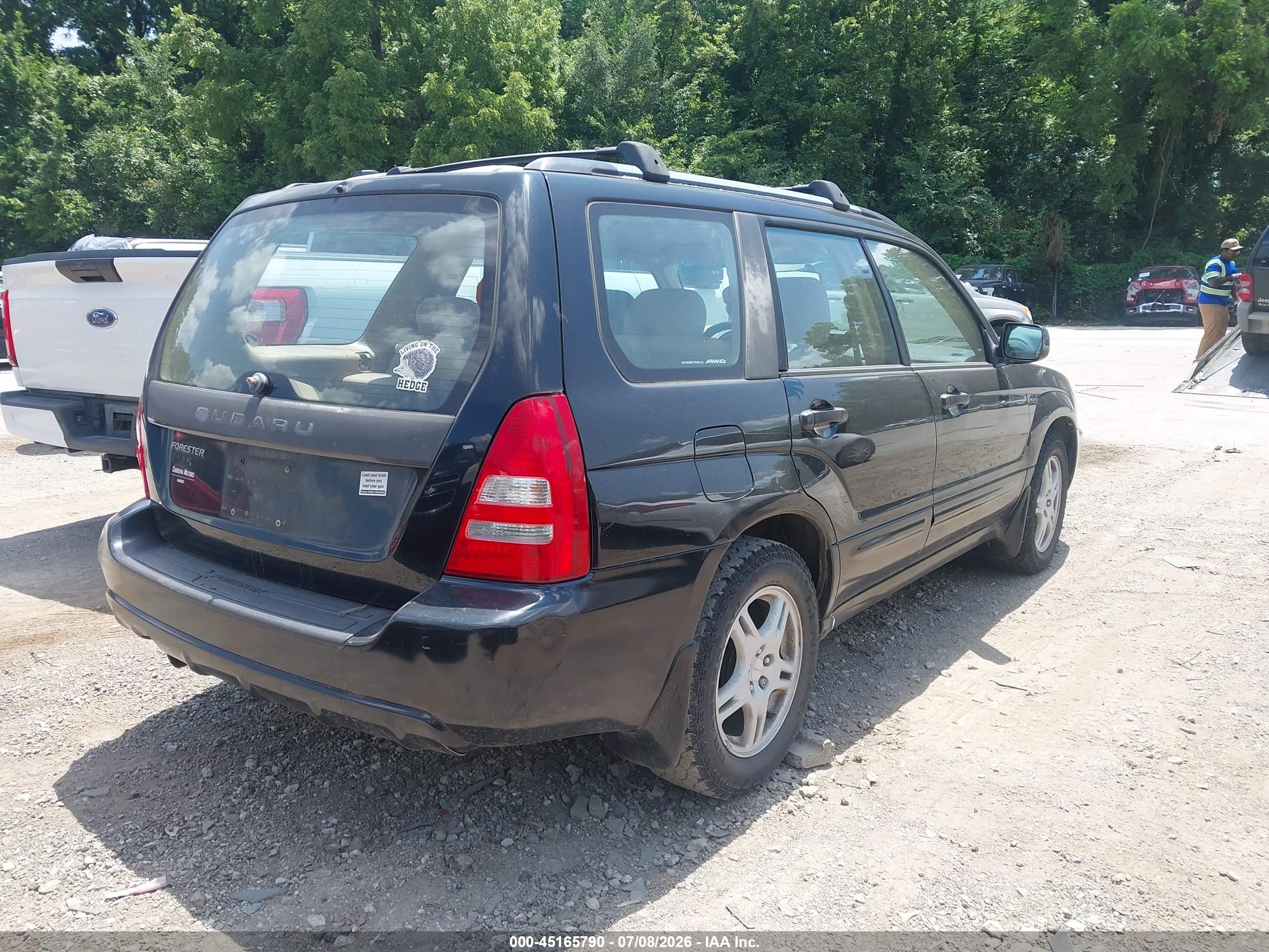 2005 Subaru Forester 2.5xs Black vin: JF1SG65665H704884