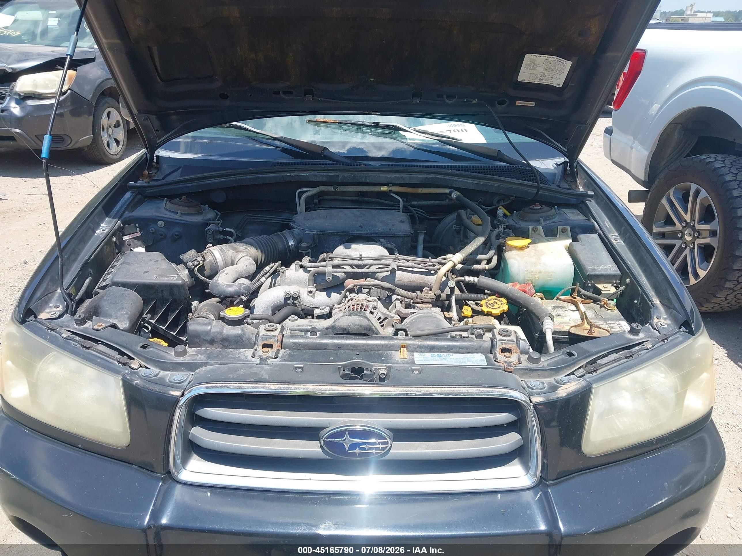 2005 Subaru Forester 2.5xs Black vin: JF1SG65665H704884