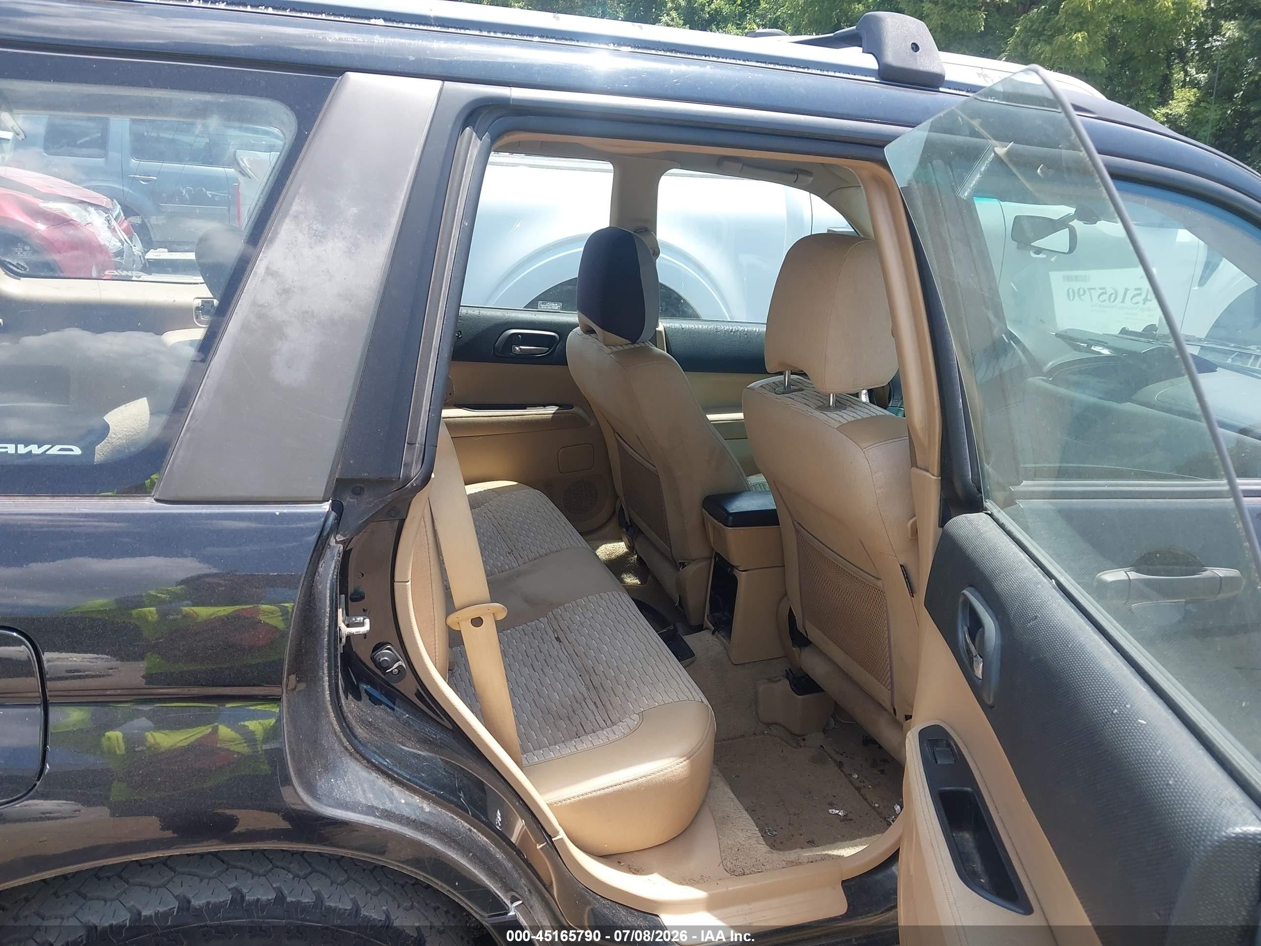 2005 Subaru Forester 2.5xs Black vin: JF1SG65665H704884