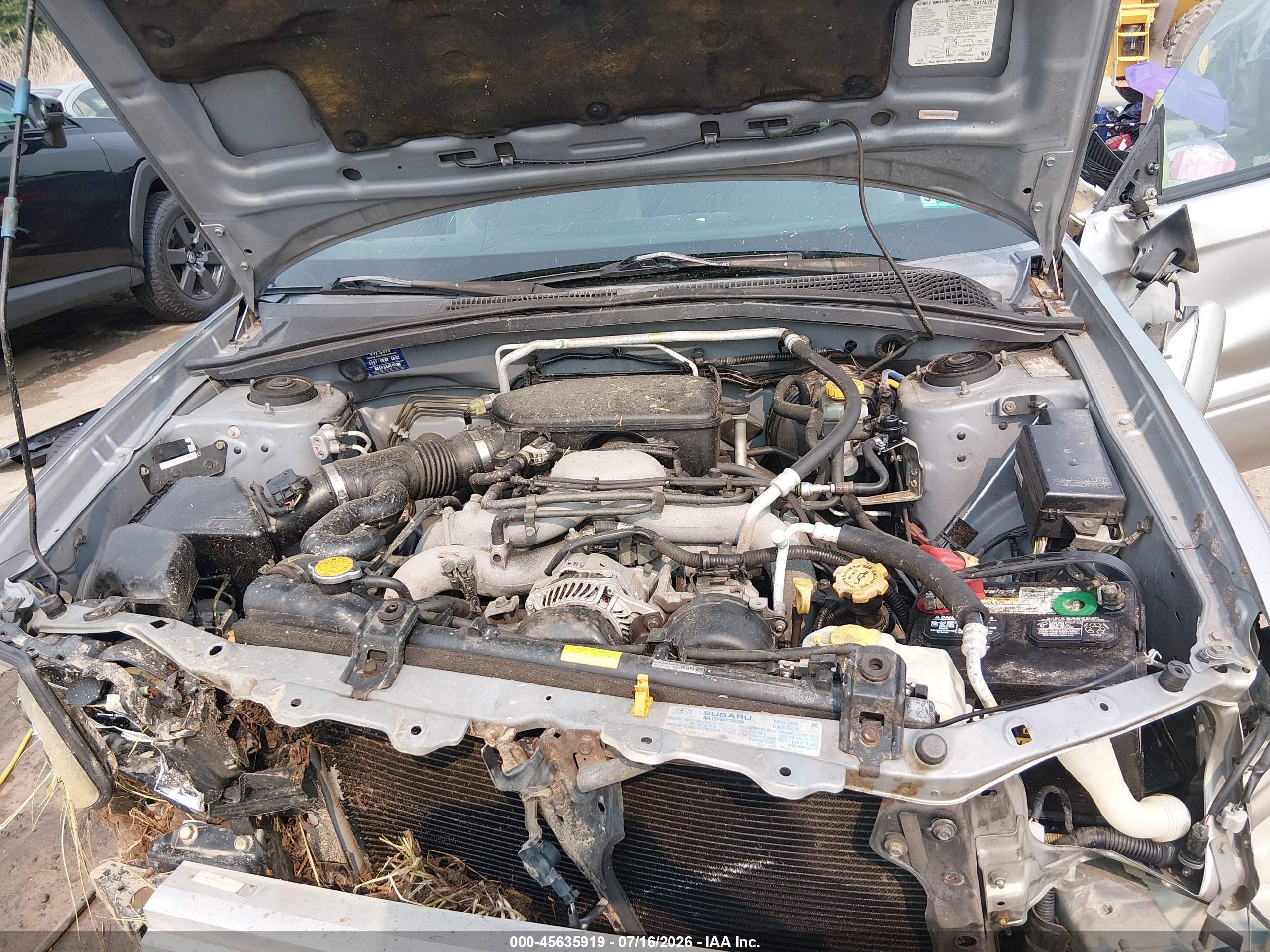 2006 Subaru Forester 2.5x Silver vin: JF1SG65666H721752