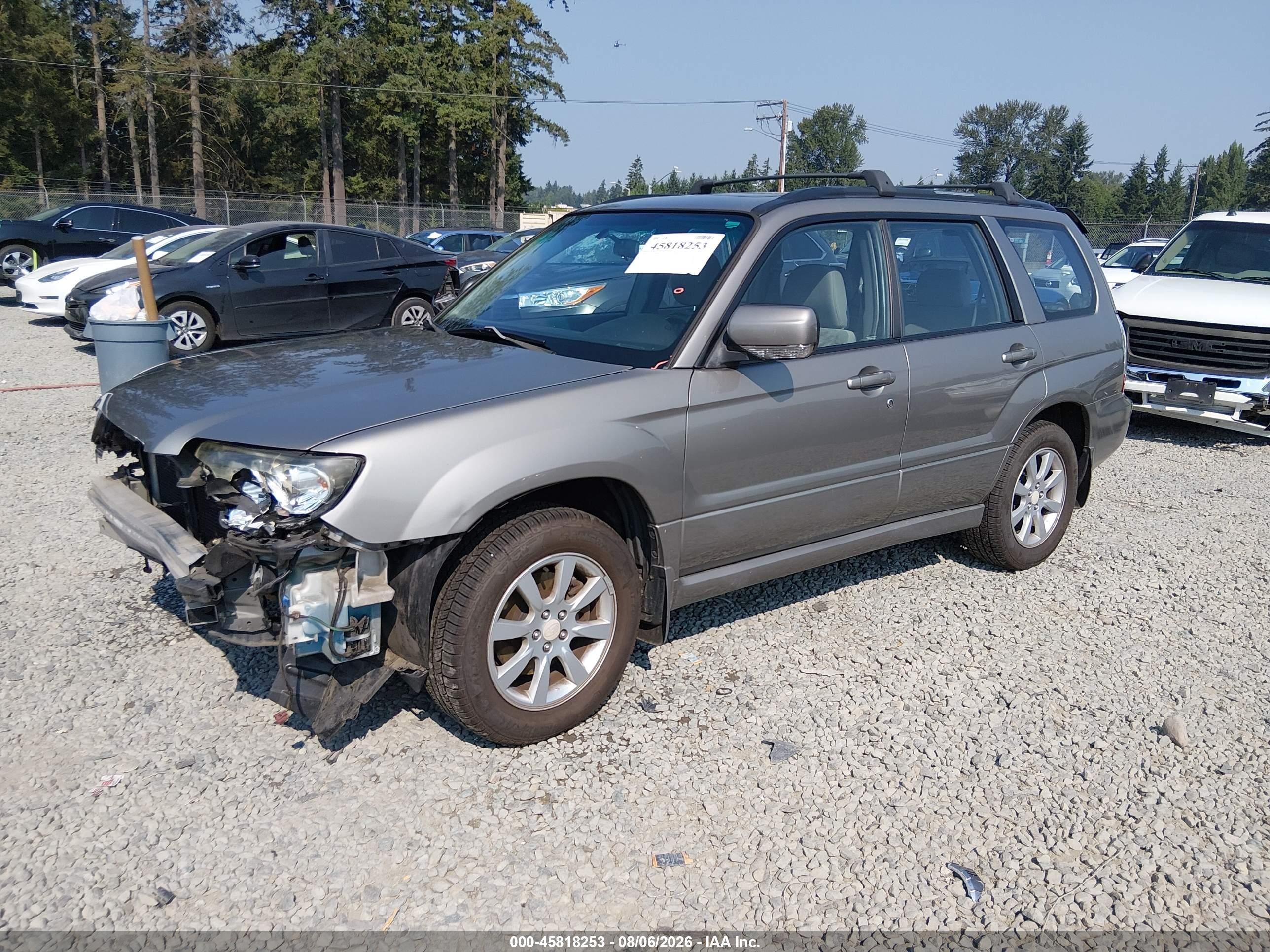 2006 Subaru Forester 2.5x Silver vin: JF1SG65666H722089