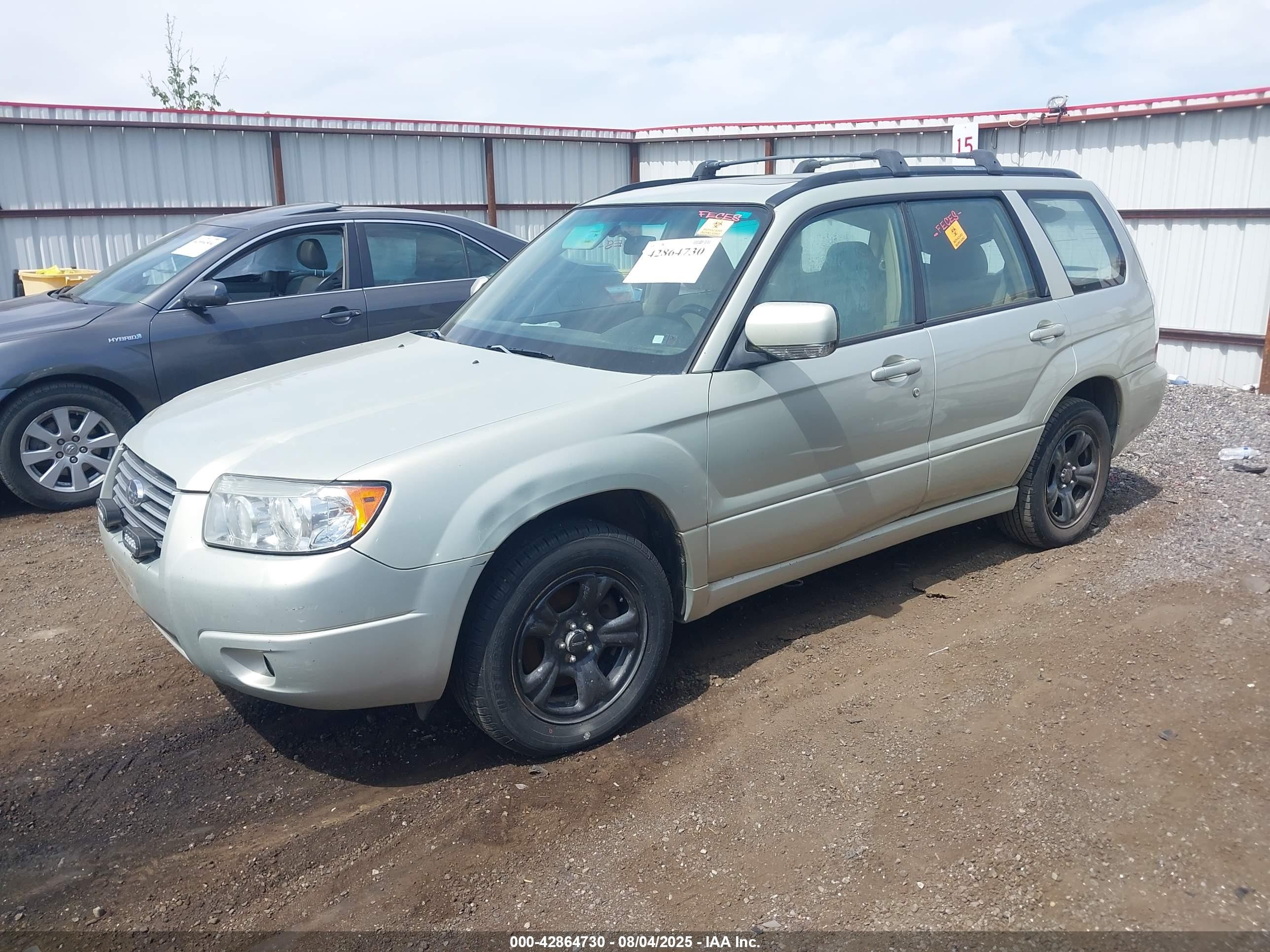 2007 Subaru Forester 2.5x Green vin: JF1SG65667H715242