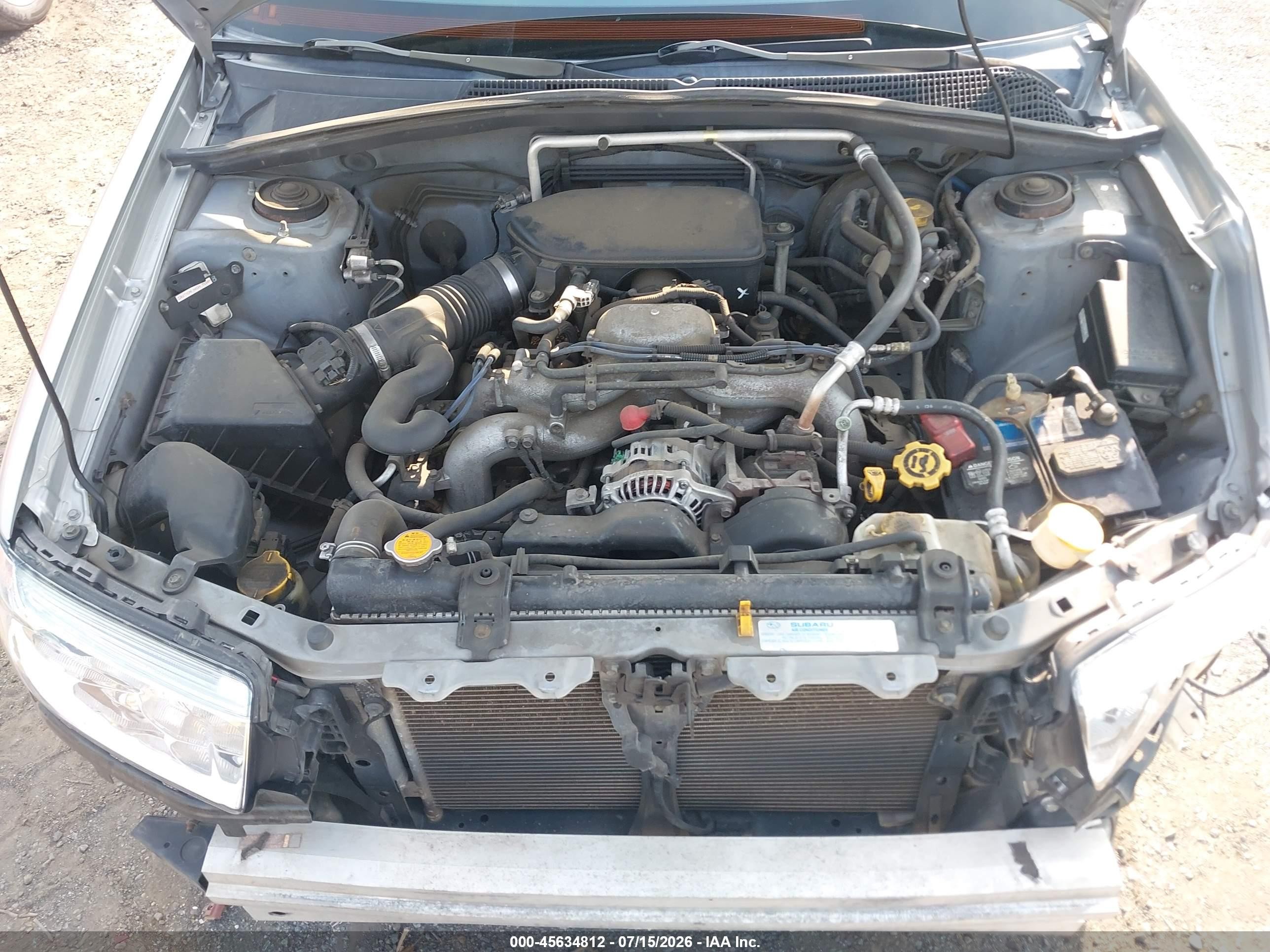 2007 Subaru Forester 2.5x Silver vin: JF1SG65667H716360