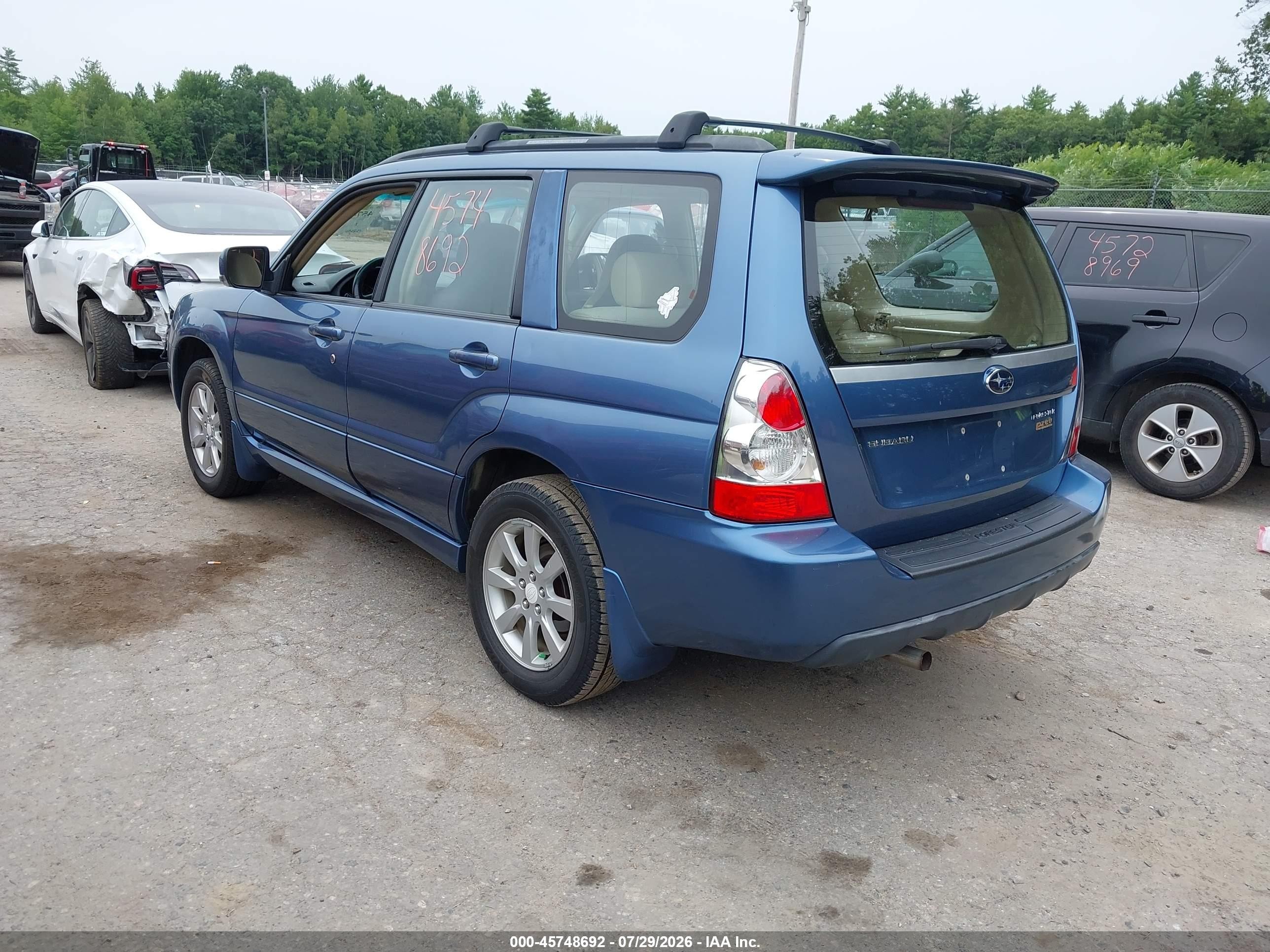 2008 Subaru Forester 2.5x Blue vin: JF1SG65668G732176
