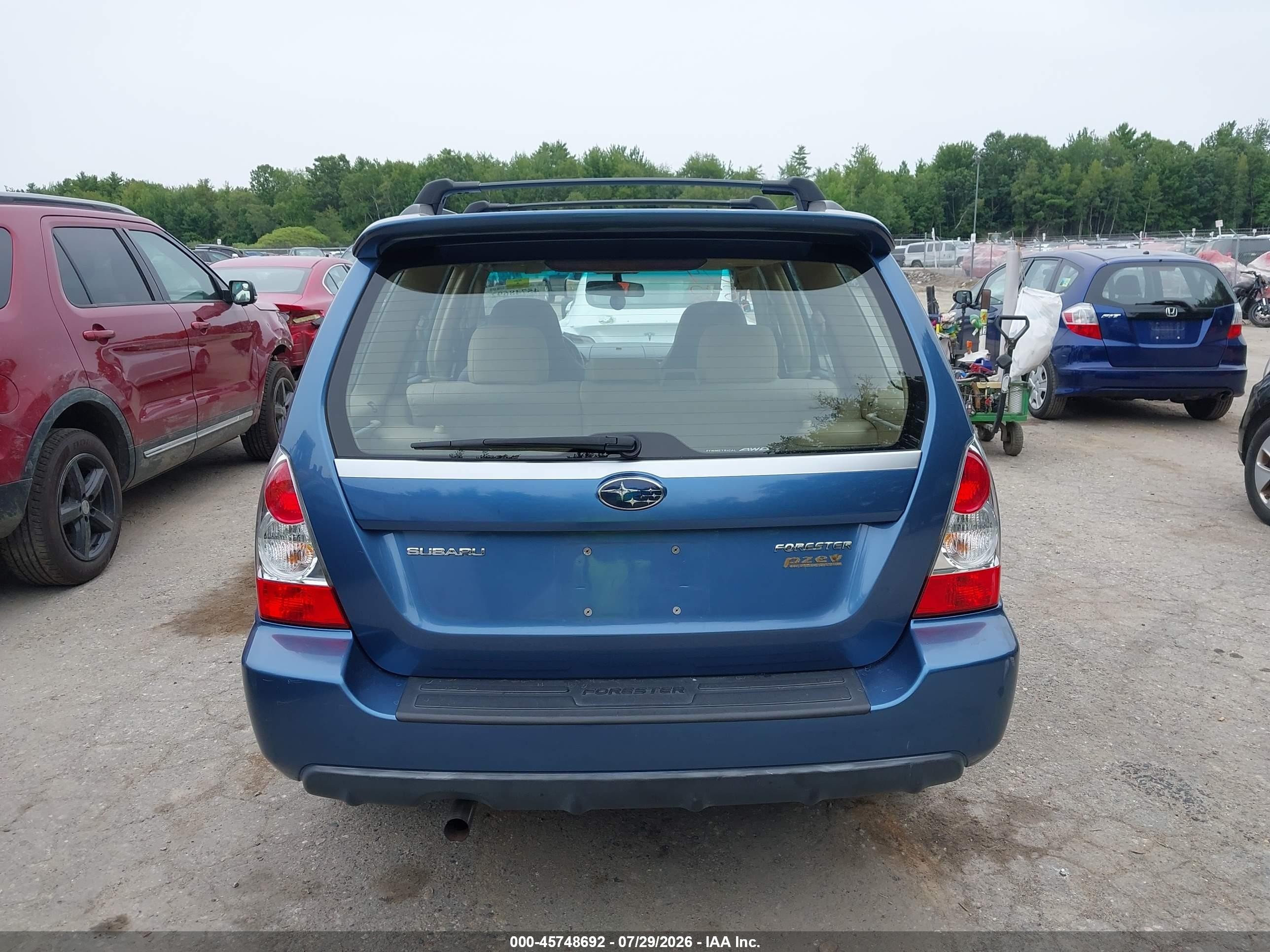 2008 Subaru Forester 2.5x Blue vin: JF1SG65668G732176