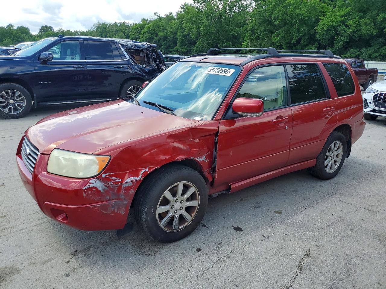 2008 Subaru Forester 2.5x Premium Red vin: JF1SG65668H724668