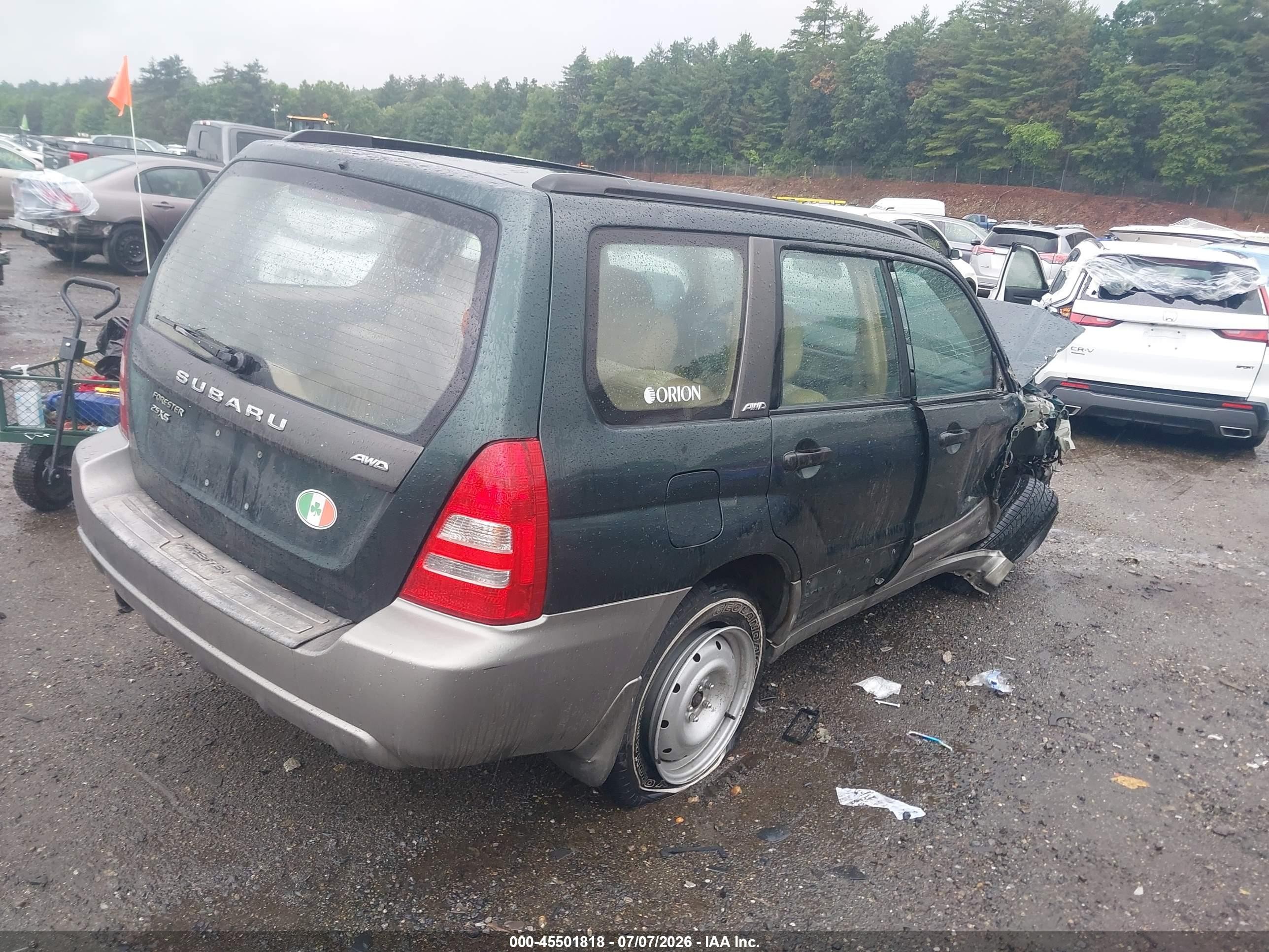 2003 Subaru Forester Xs Green vin: JF1SG65673H757526
