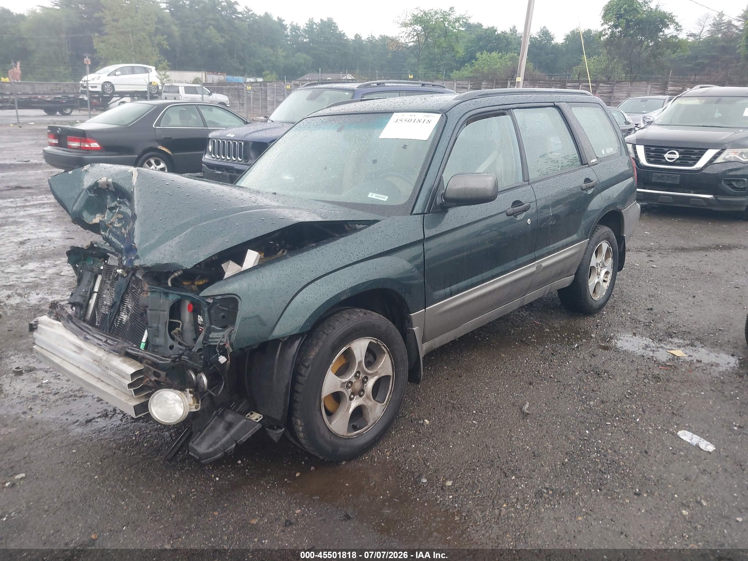 2003 Subaru Forester Xs Green vin: JF1SG65673H757526