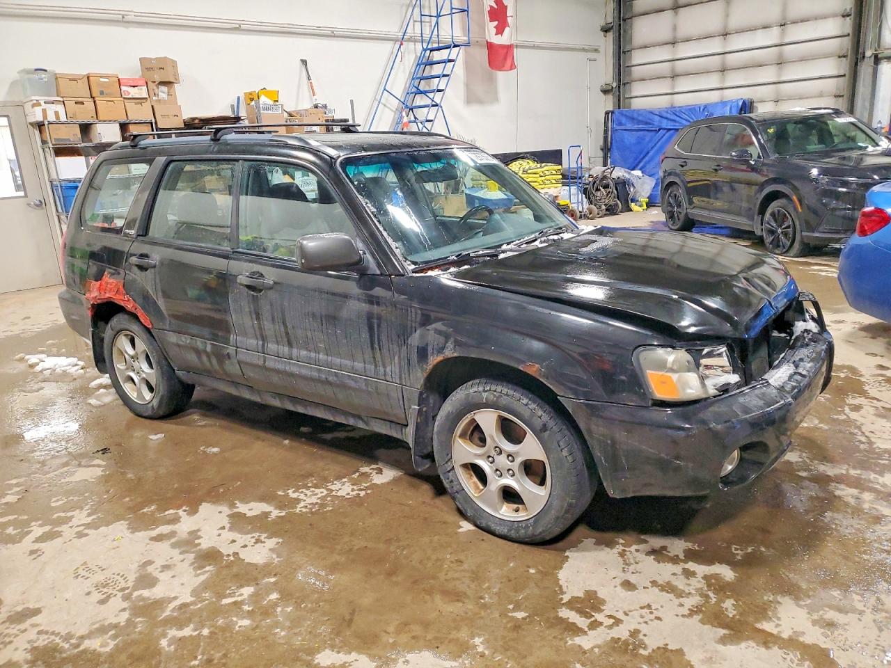 2003 Subaru Forester 2.5xs Black vin: JF1SG65673H758854