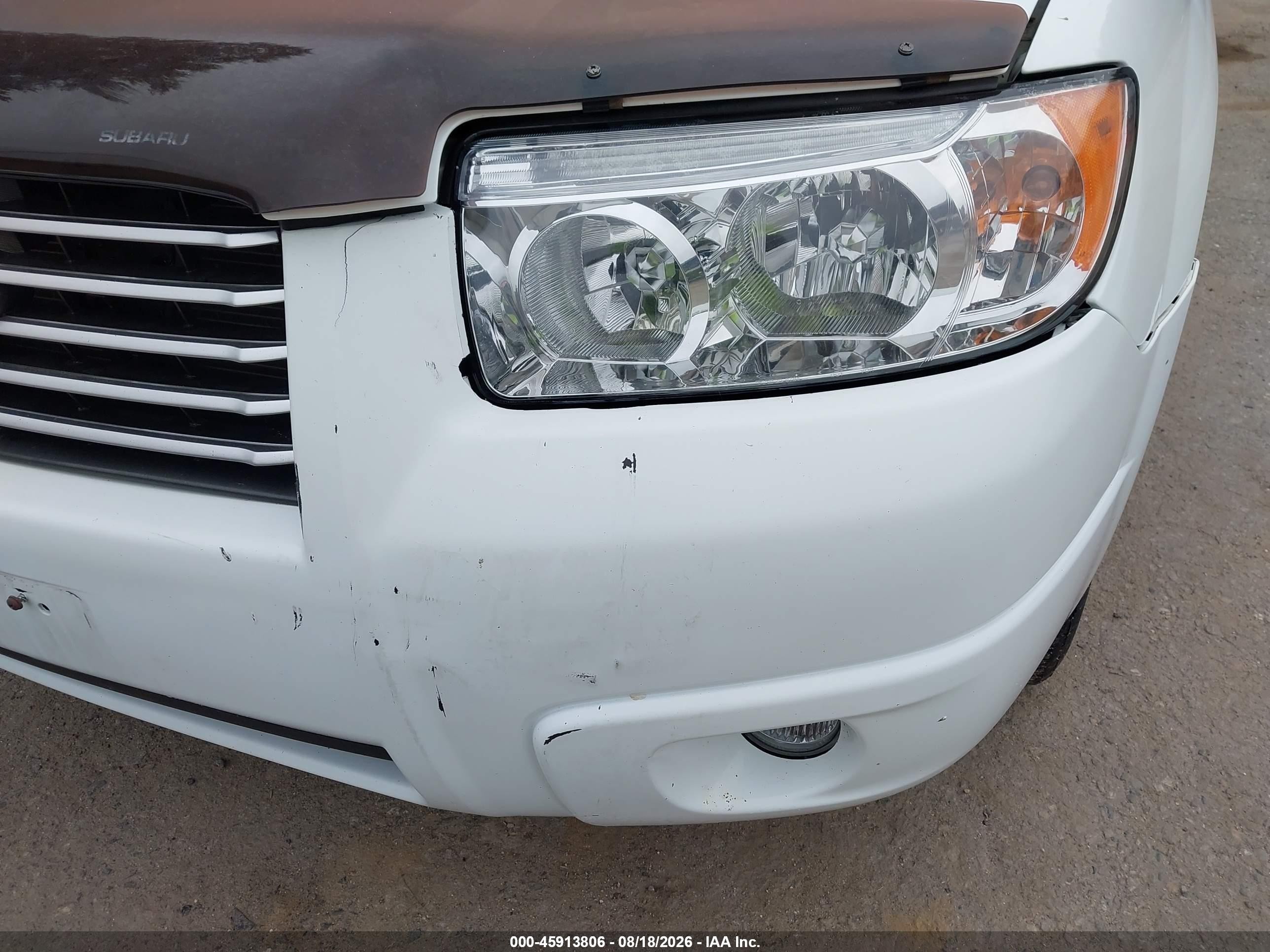 2008 Subaru Forester 2.5x White vin: JF1SG65678G707304