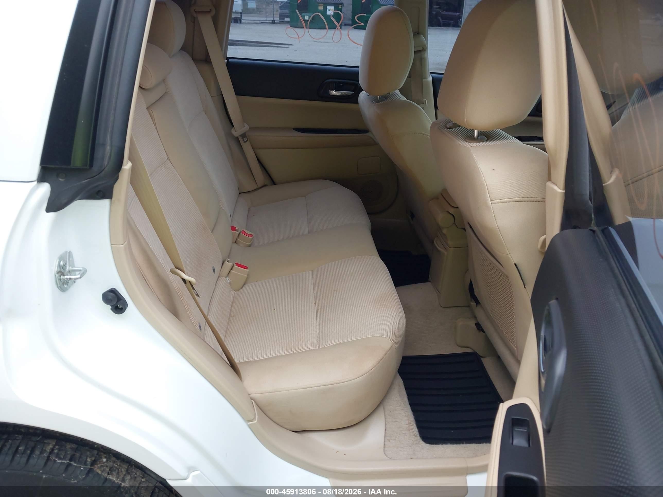 2008 Subaru Forester 2.5x White vin: JF1SG65678G707304