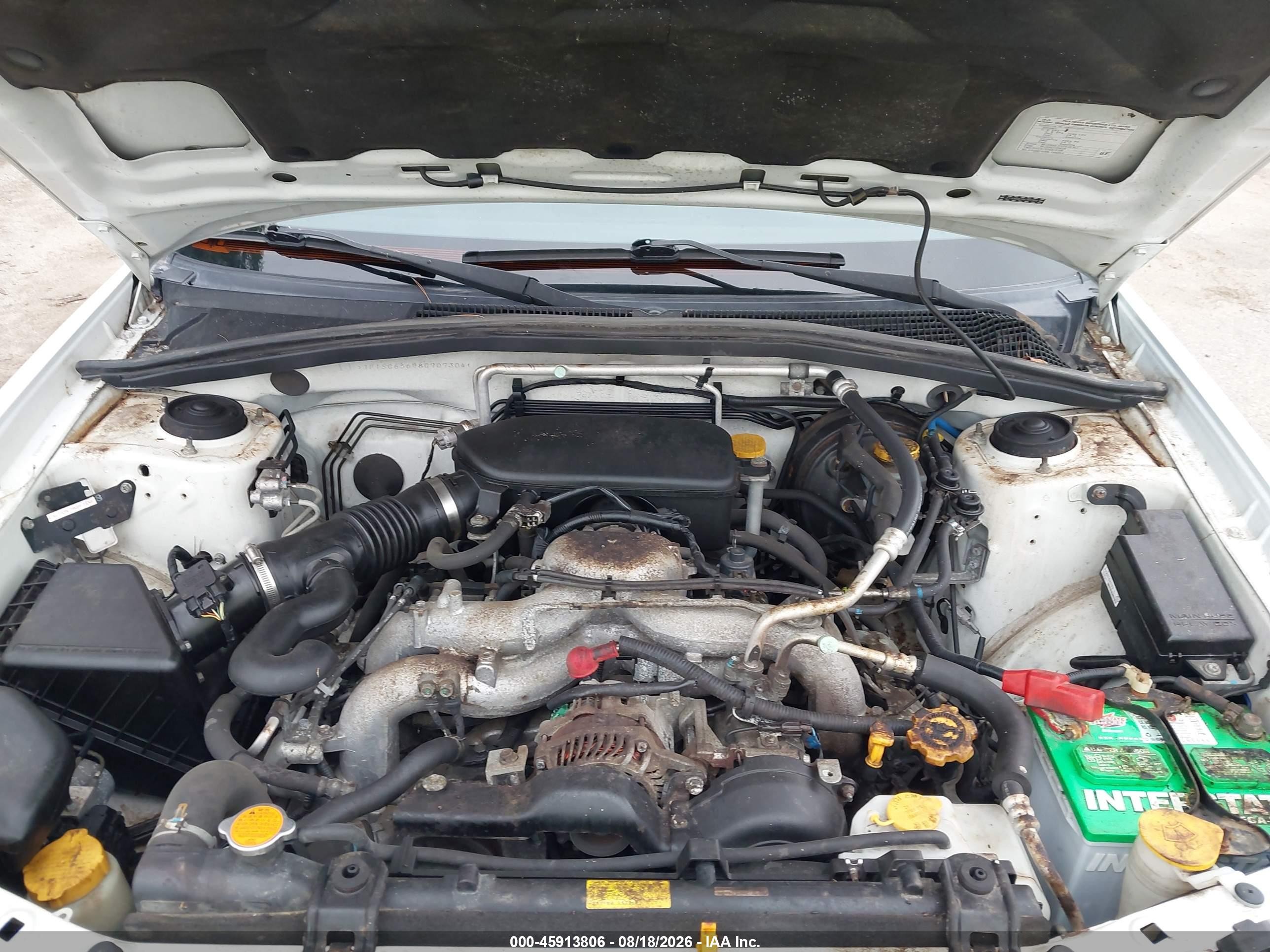 2008 Subaru Forester 2.5x White vin: JF1SG65678G707304