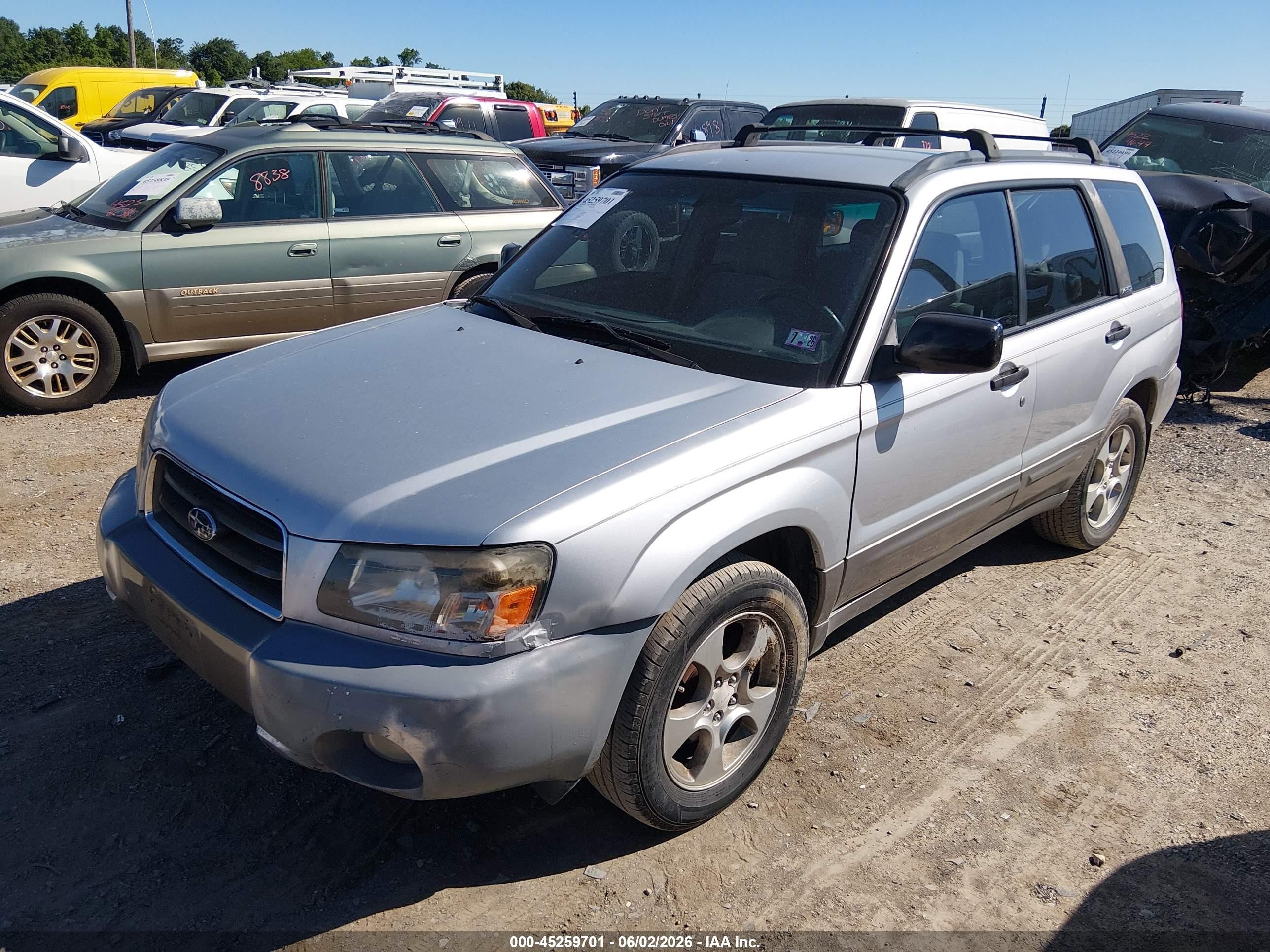 2003 Subaru Forester Xs Silver vin: JF1SG65683H749757