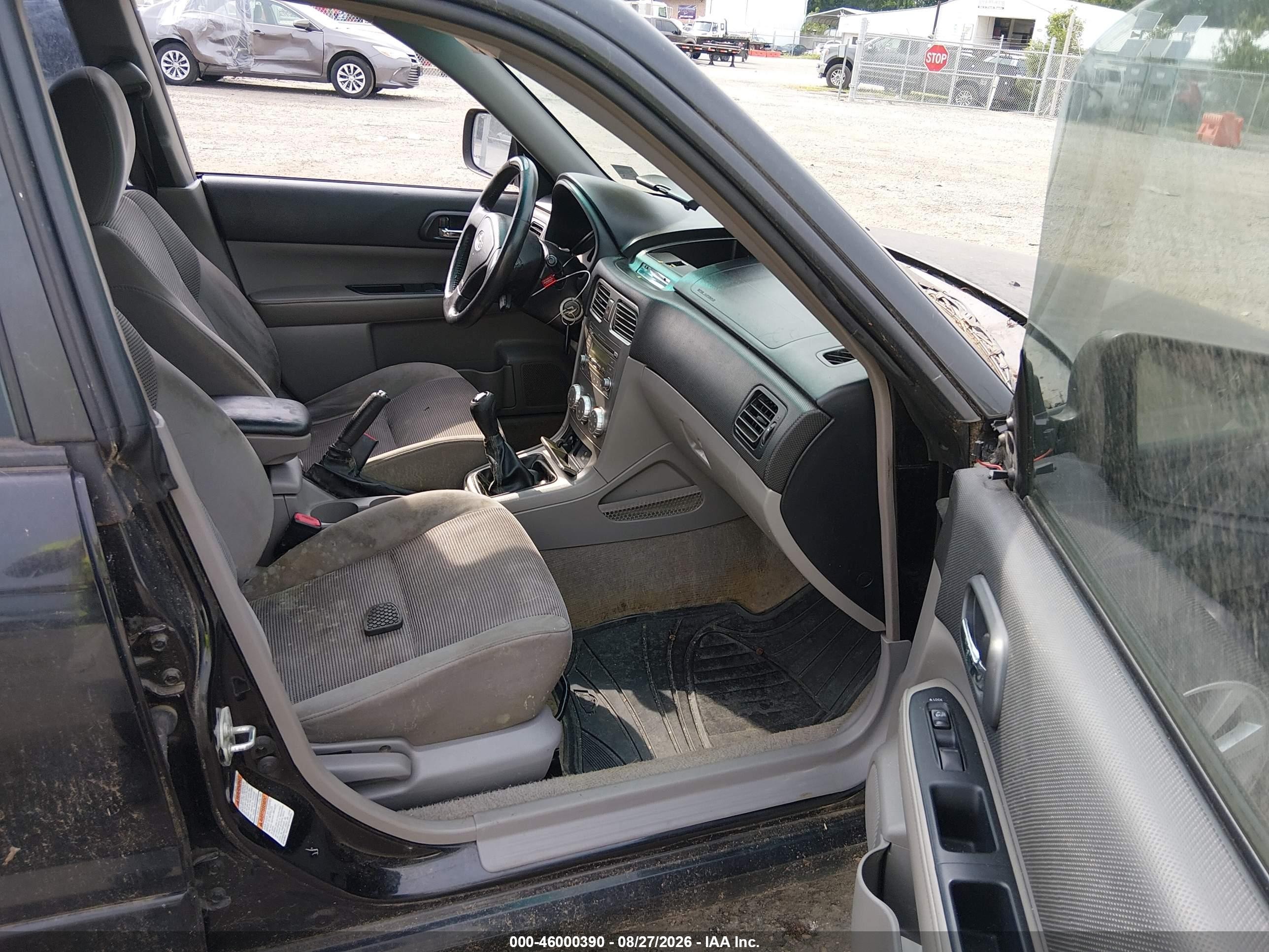 2007 Subaru Forester 2.5x Black vin: JF1SG65687G721436