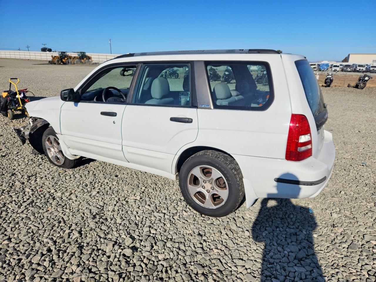 2003 Subaru Forester 2.5xs White vin: JF1SG65693H700552