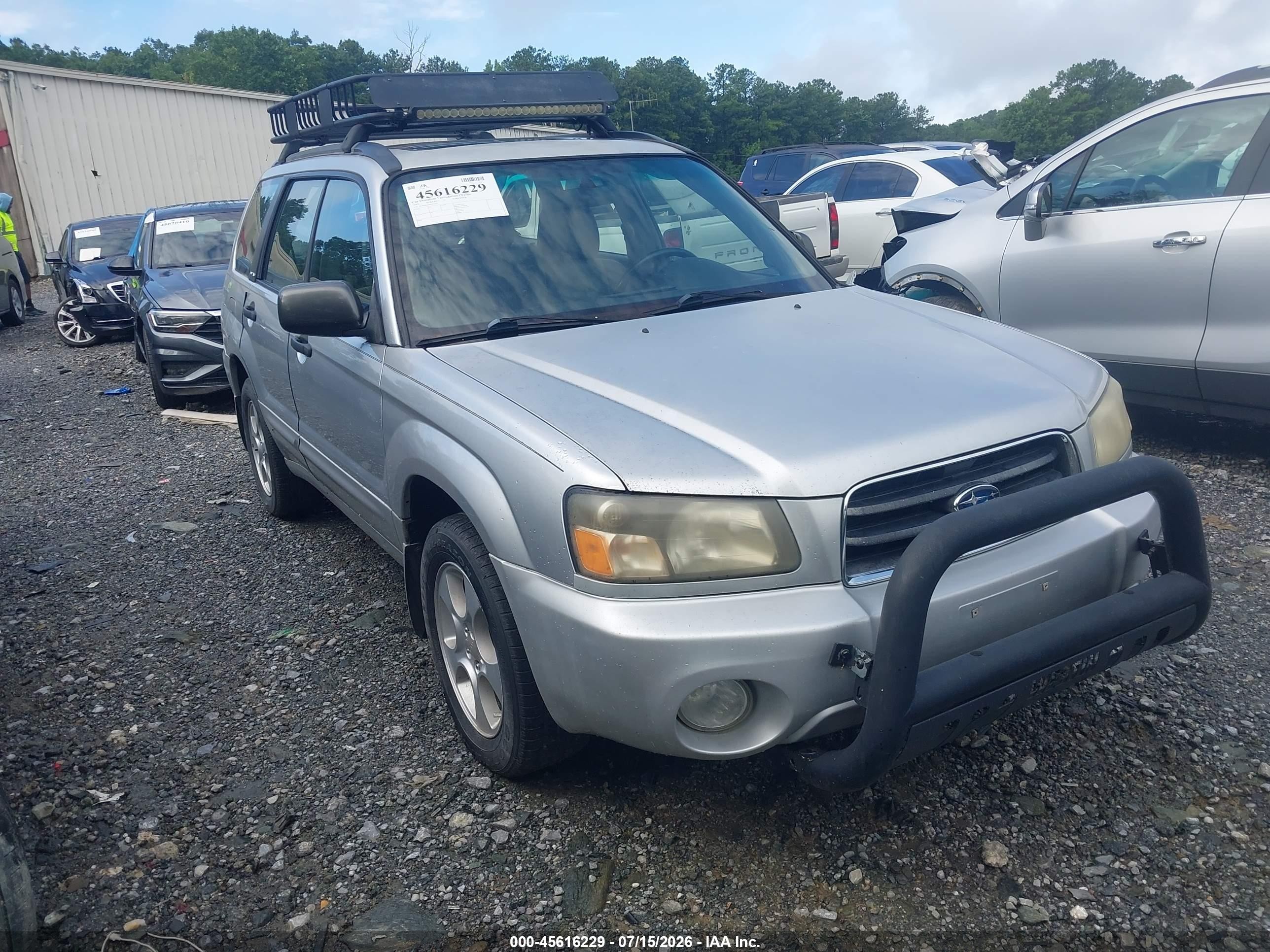 2003 Subaru Forester Xs Silver vin: JF1SG65693H701412