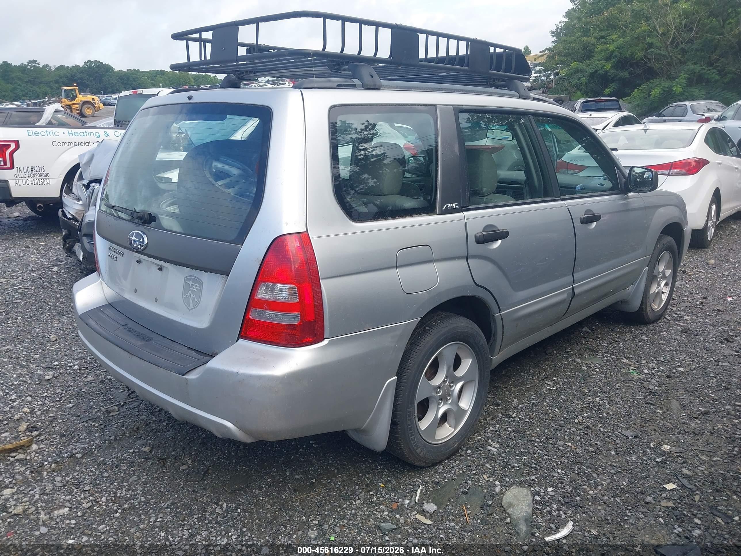 2003 Subaru Forester Xs Silver vin: JF1SG65693H701412