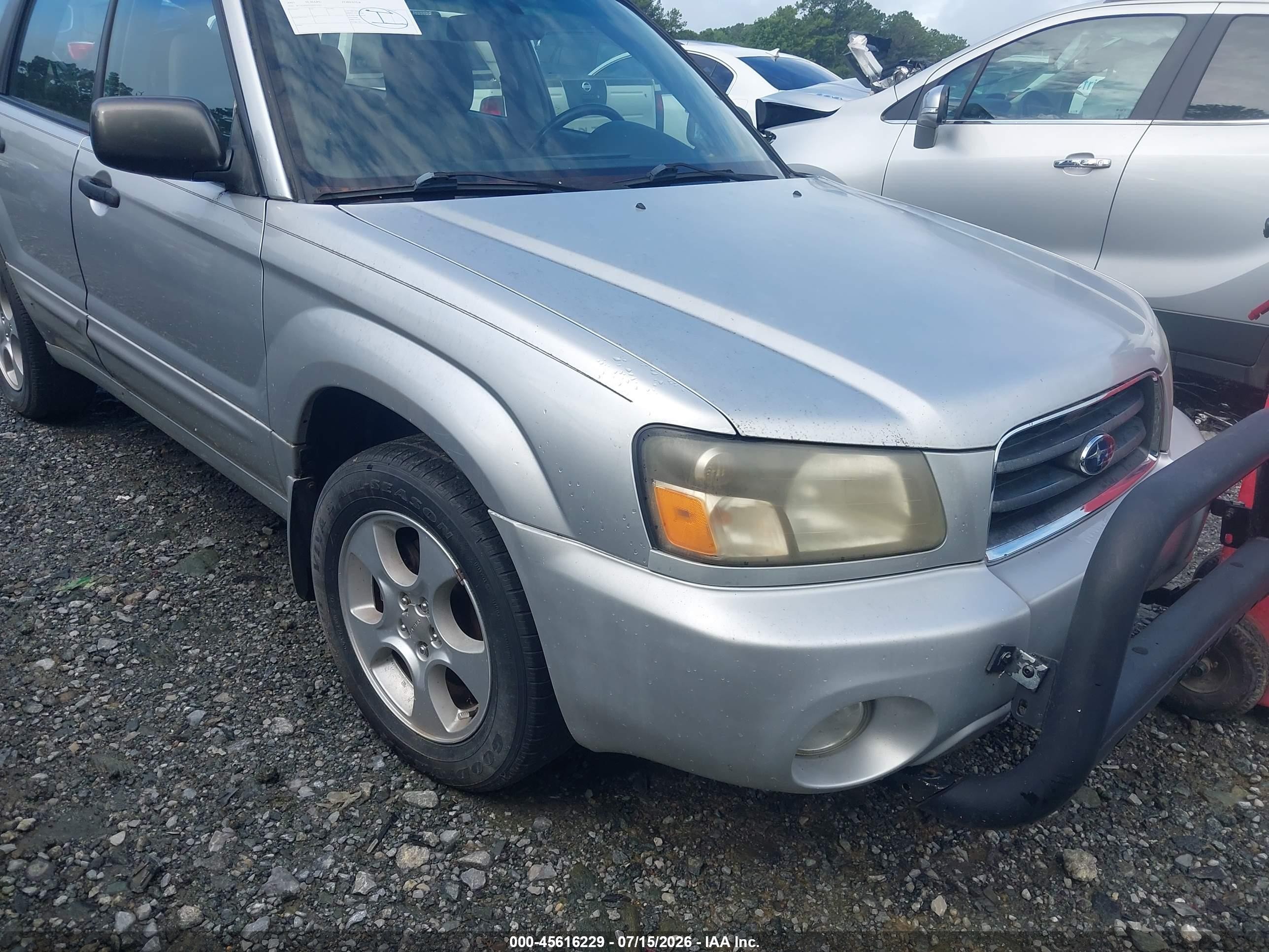 2003 Subaru Forester Xs Silver vin: JF1SG65693H701412