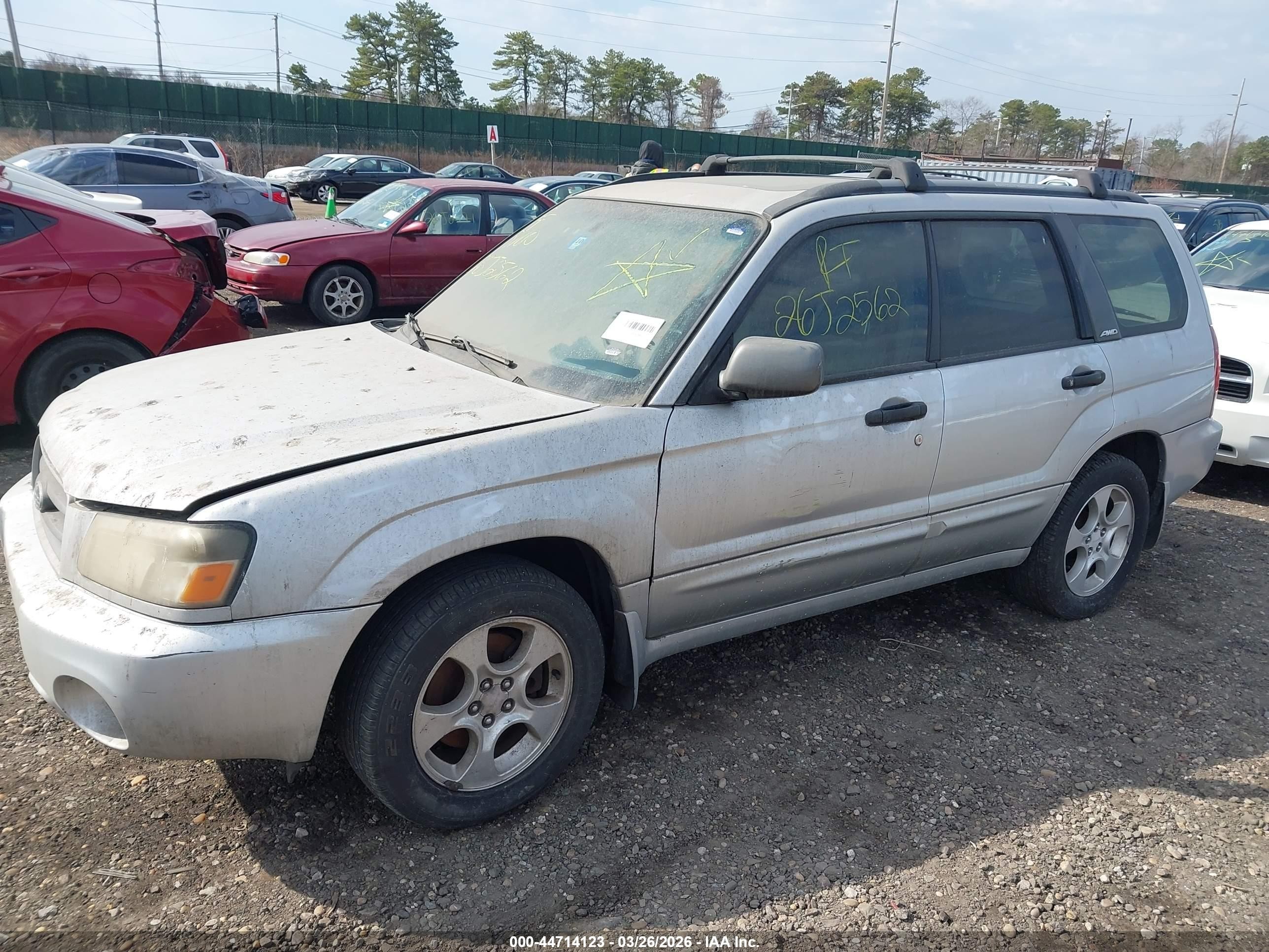 2003 Subaru Forester Xs Серый vin: JF1SG65693H705864