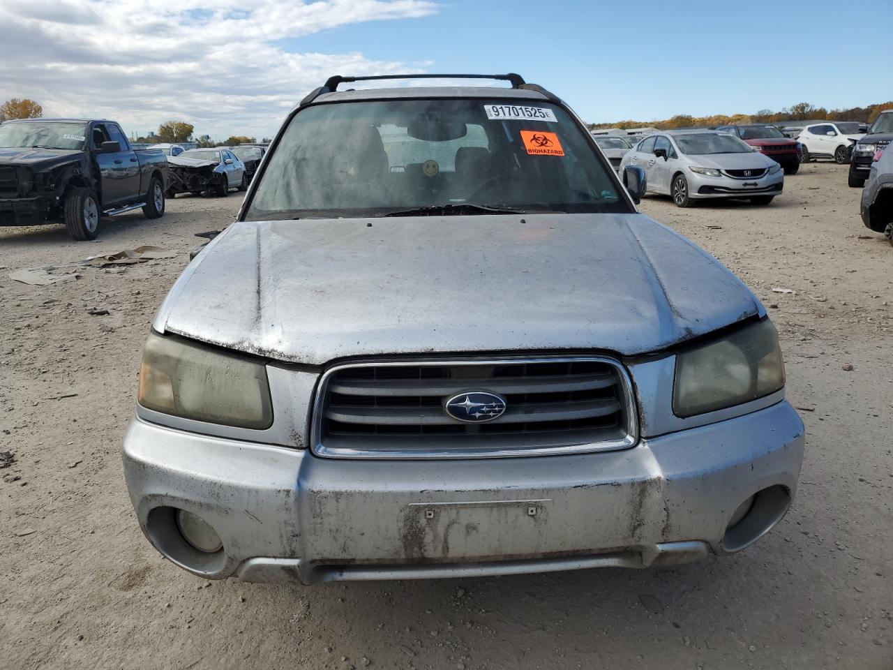 2003 Subaru Forester 2.5xs Silver vin: JF1SG65693H715519