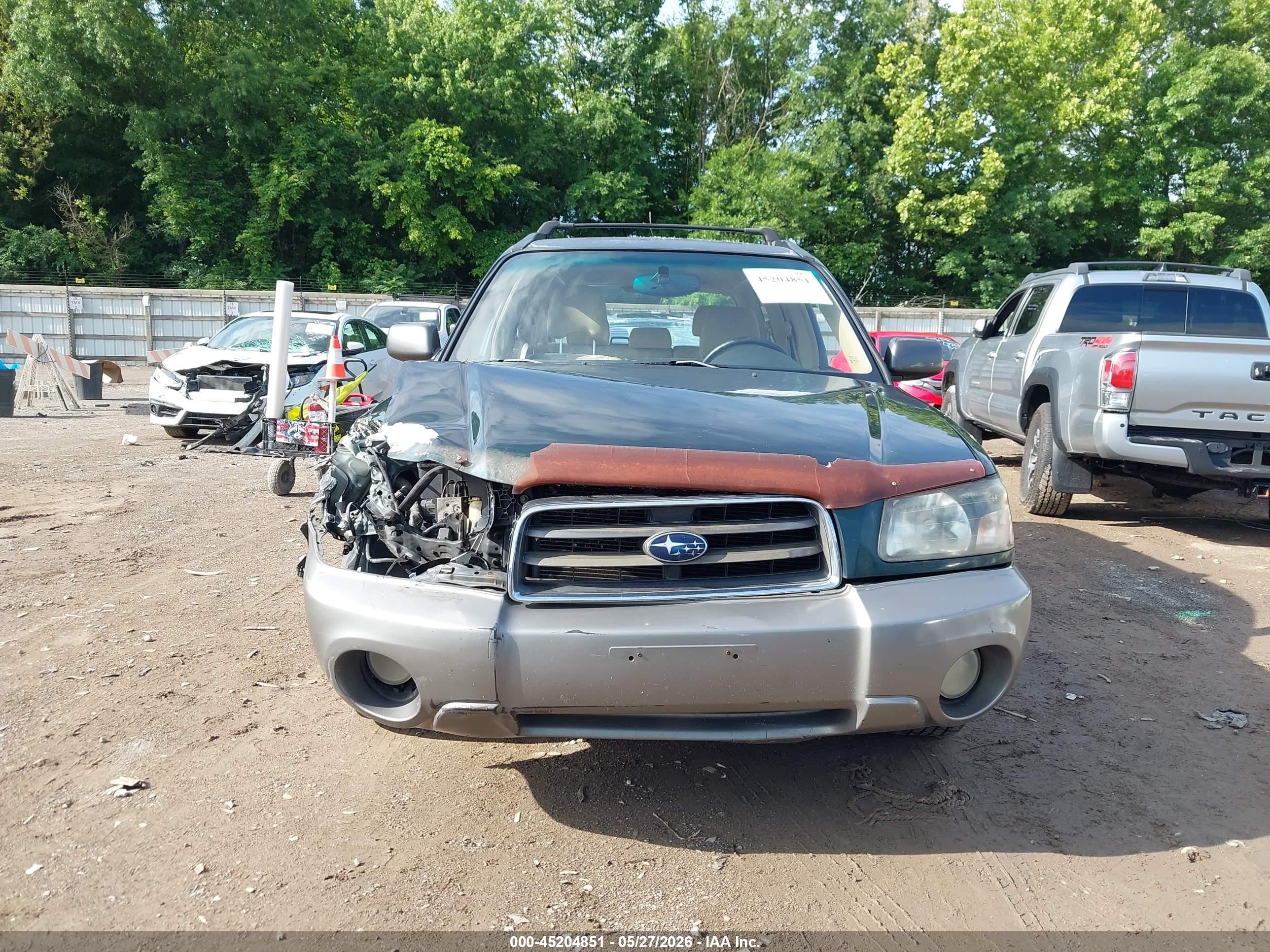 2003 Subaru Forester Xs Green vin: JF1SG65693H756104