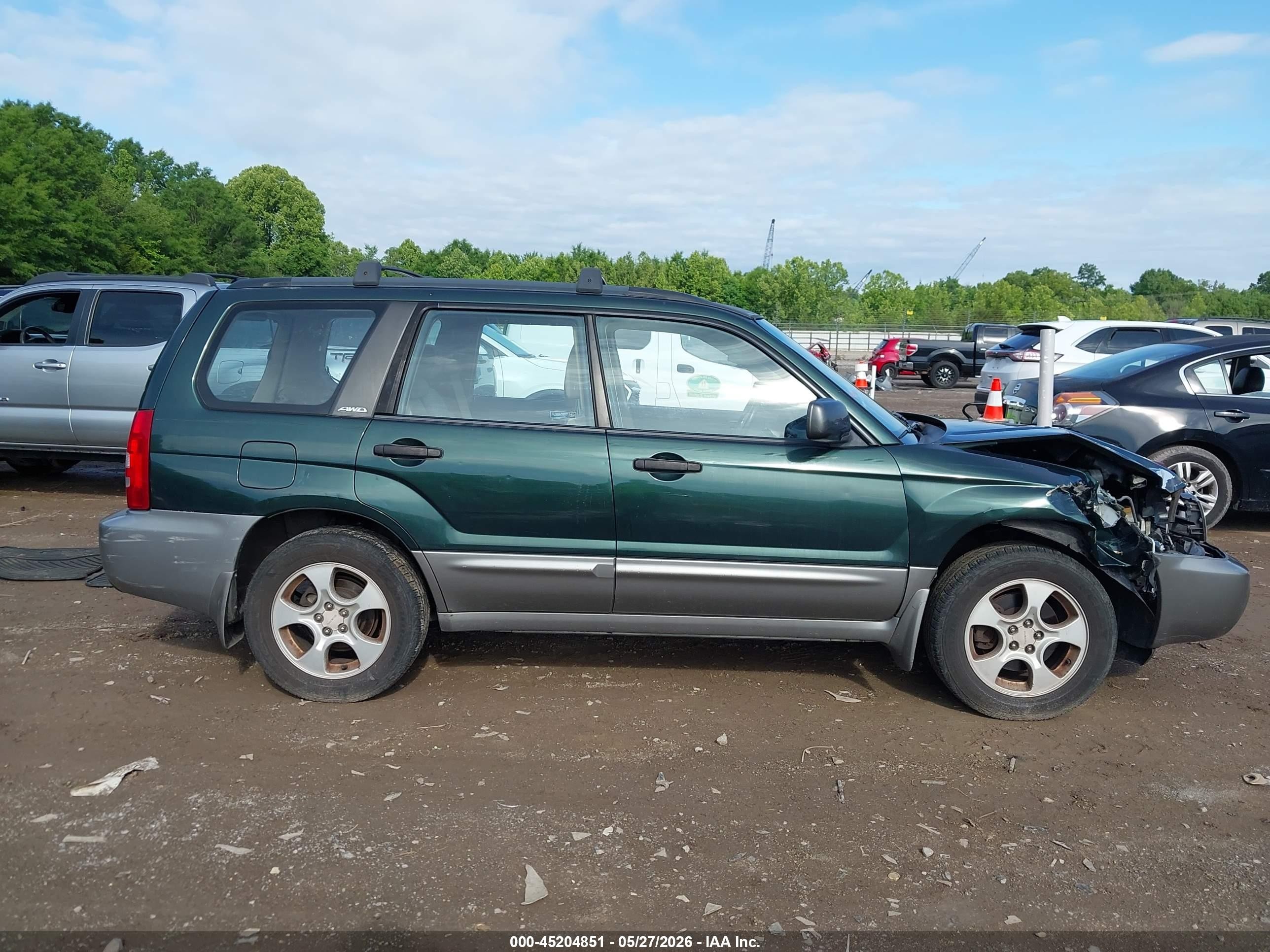 2003 Subaru Forester Xs Green vin: JF1SG65693H756104