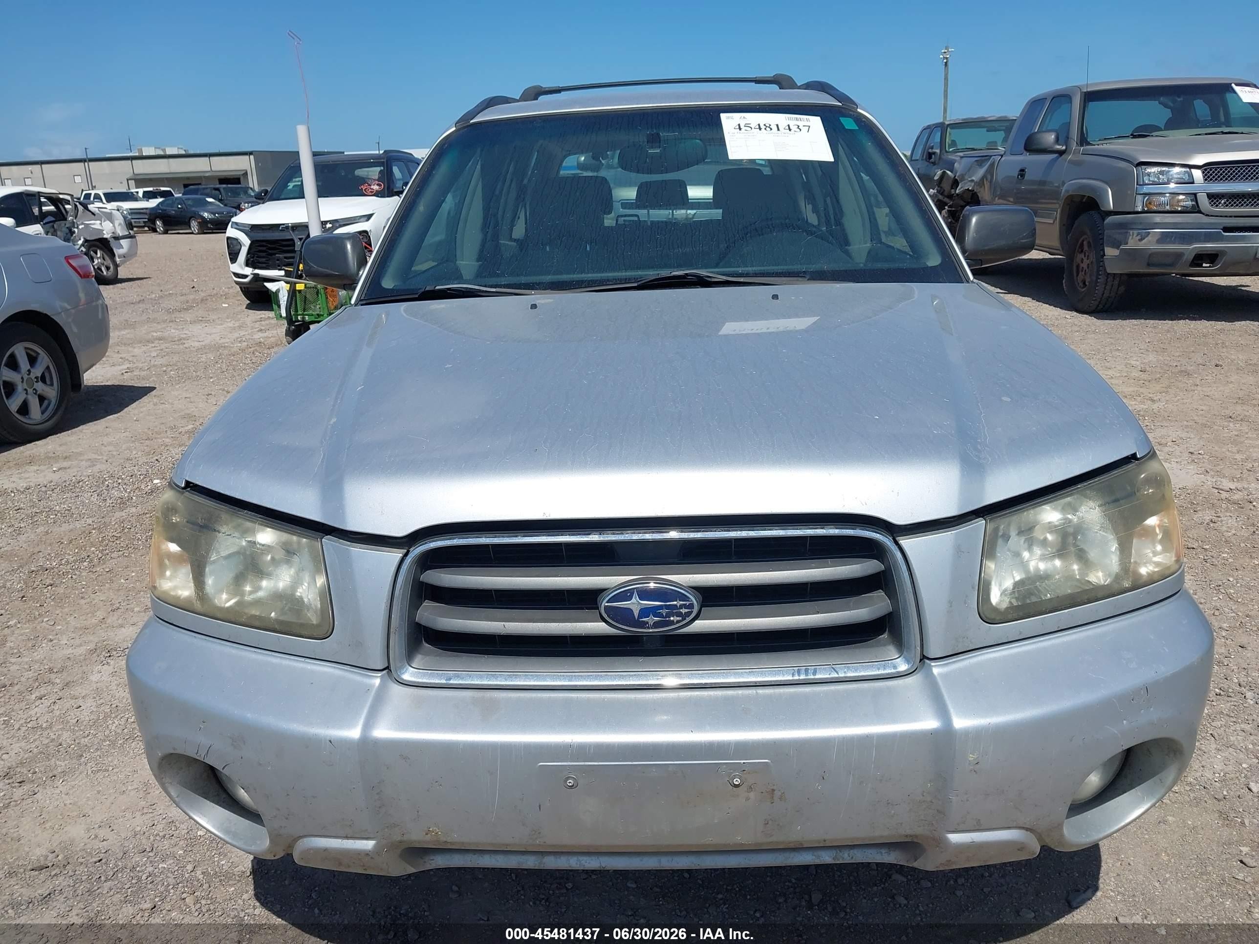 2004 Subaru Forester 2.5xs Silver vin: JF1SG65694H717207