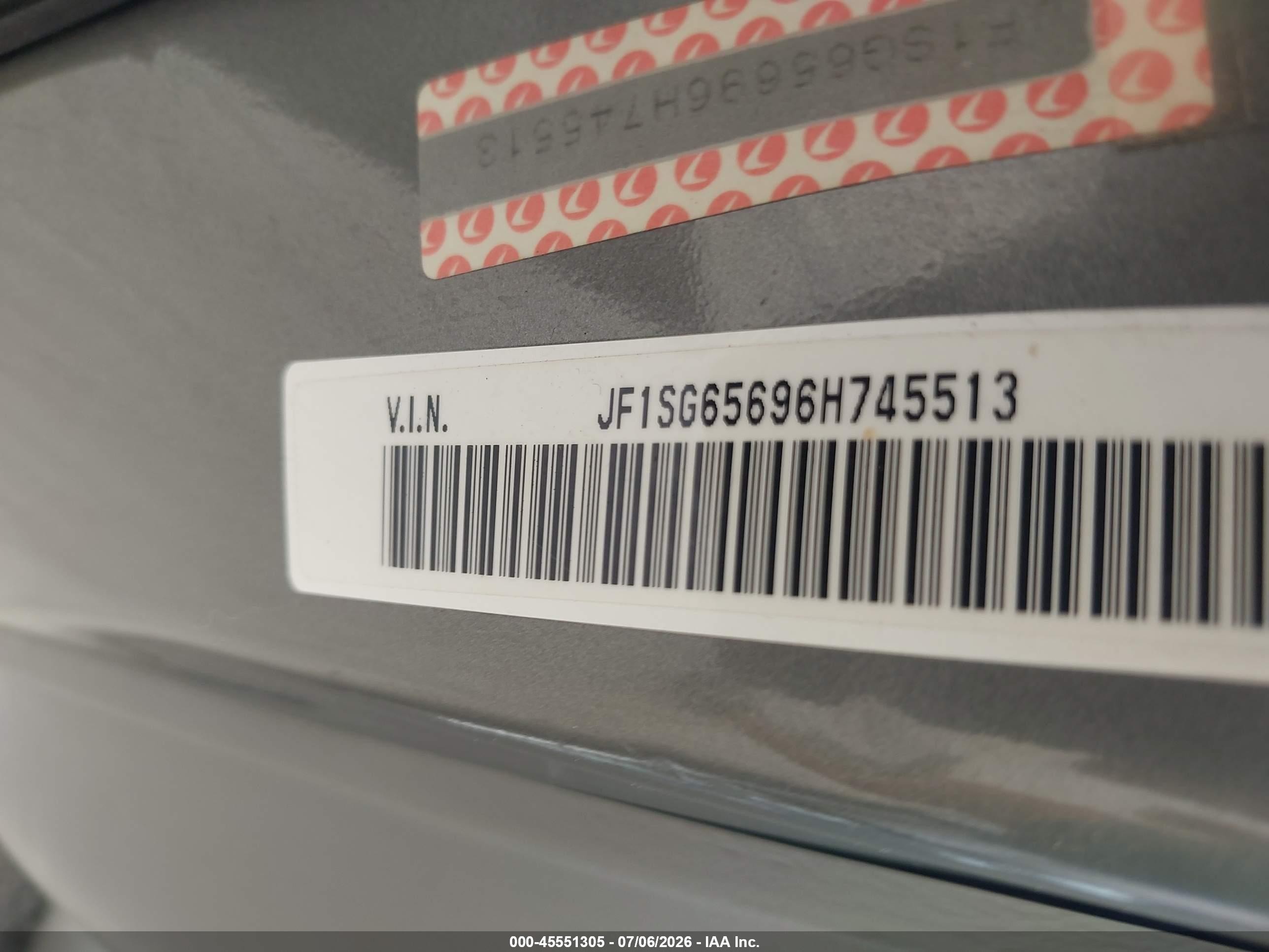 2006 Subaru Forester 2.5x Silver vin: JF1SG65696H745513