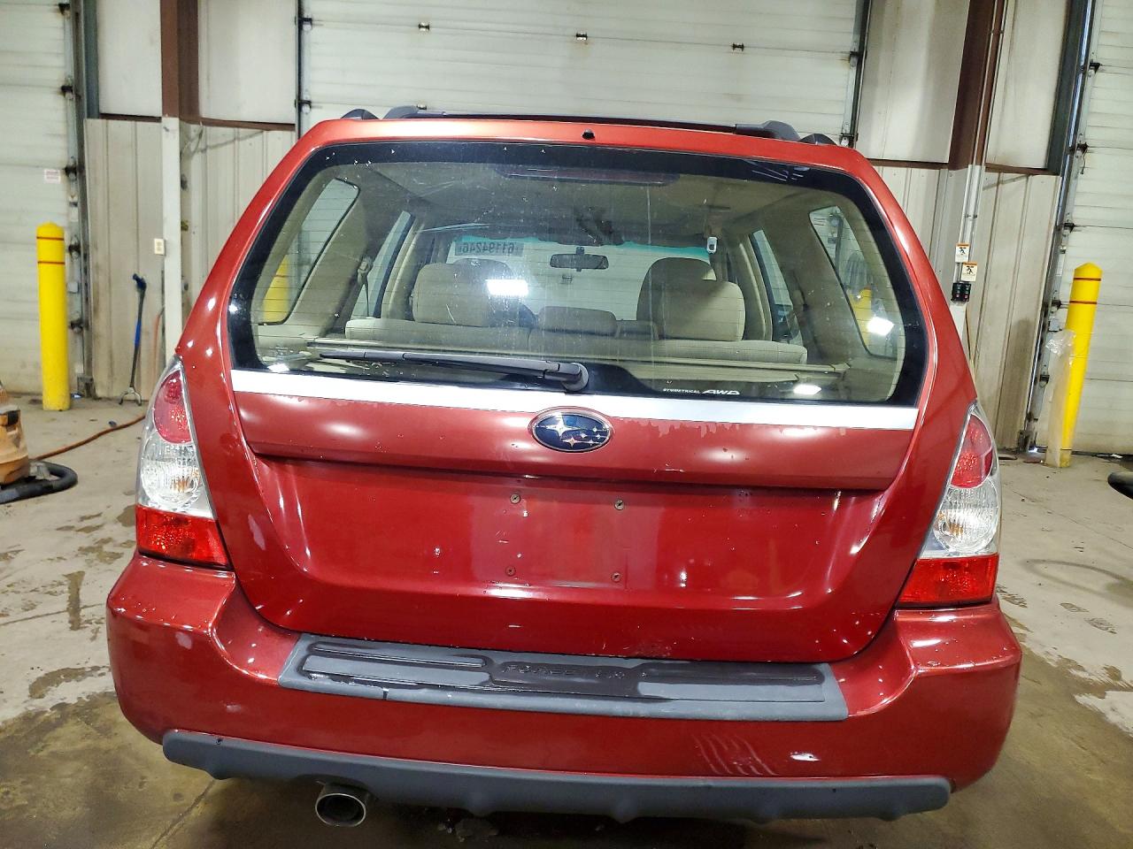 2007 Subaru Forester 2.5x Premium Red vin: JF1SG65697H705188