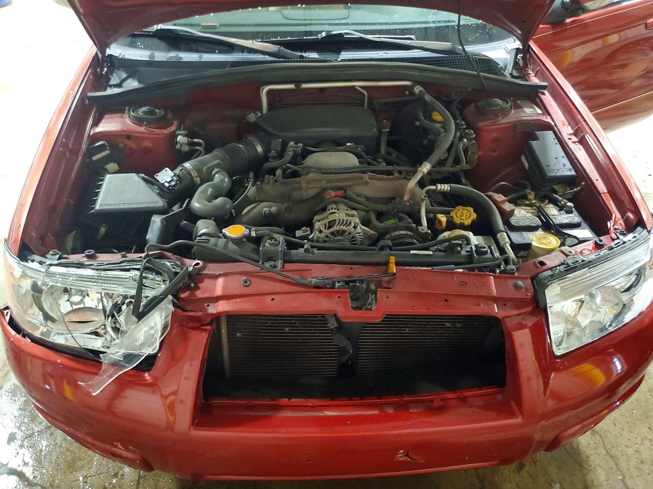 2007 Subaru Forester 2.5x Premium Red vin: JF1SG65697H705188