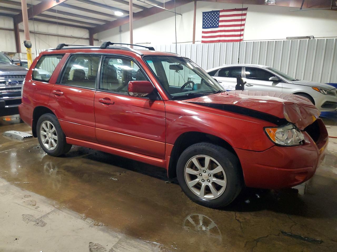 2007 Subaru Forester 2.5x Premium Red vin: JF1SG65697H705188