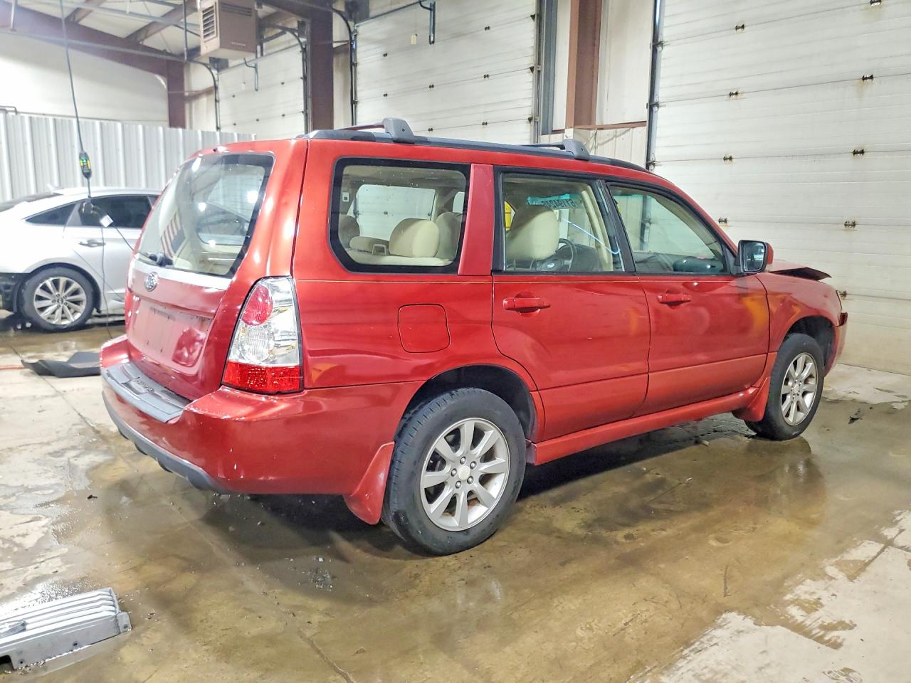 2007 Subaru Forester 2.5x Premium Red vin: JF1SG65697H705188