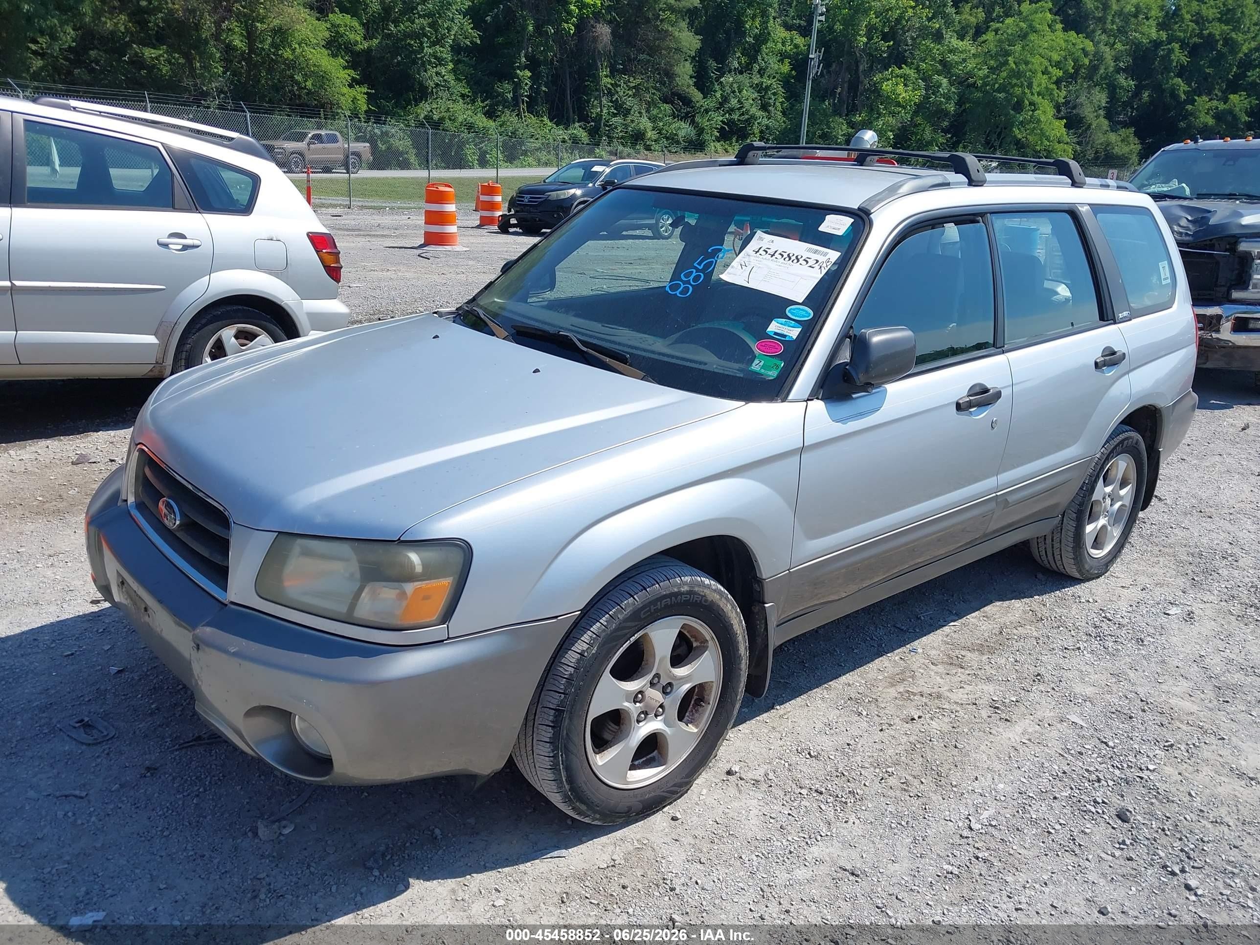 2003 Subaru Forester Xs Silver vin: JF1SG656X3H764292