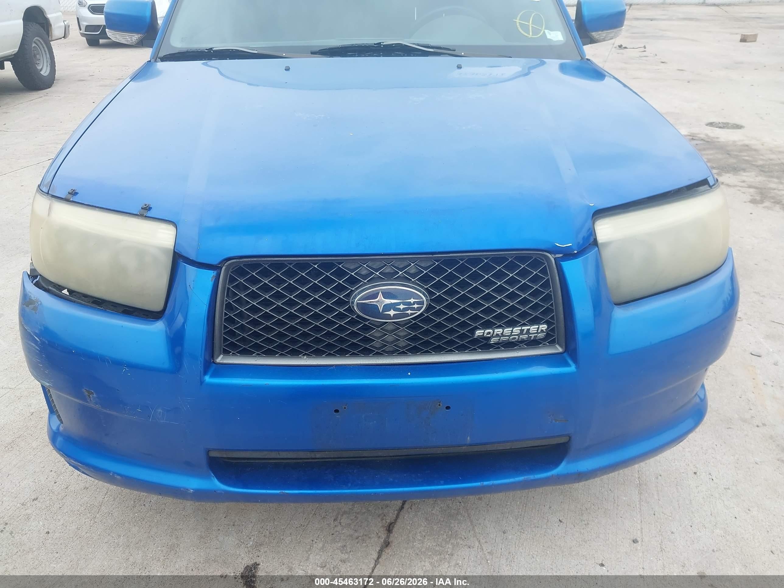2008 Subaru Forester Sports 2.5x Blue vin: JF1SG66698H712142