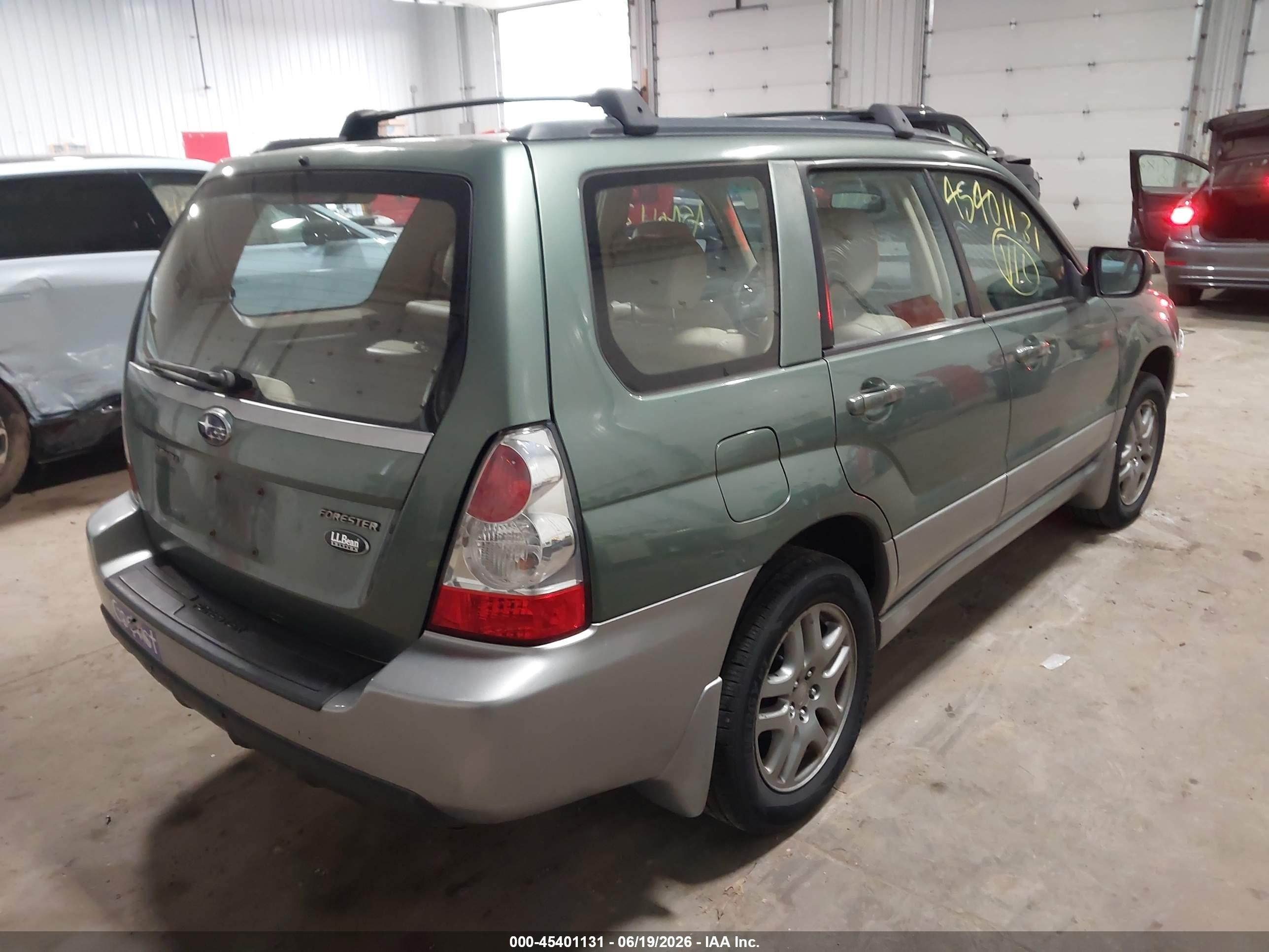 2008 Subaru Forester 2.5x L.l. Bean Edition Green vin: JF1SG67638H701958