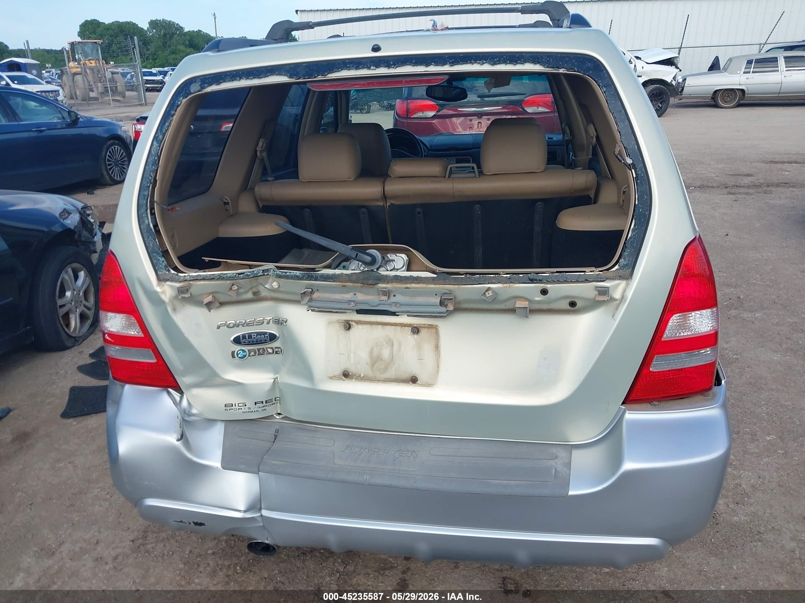2005 Subaru Forester 2.5xs L.l. Bean Beige vin: JF1SG67655H700631