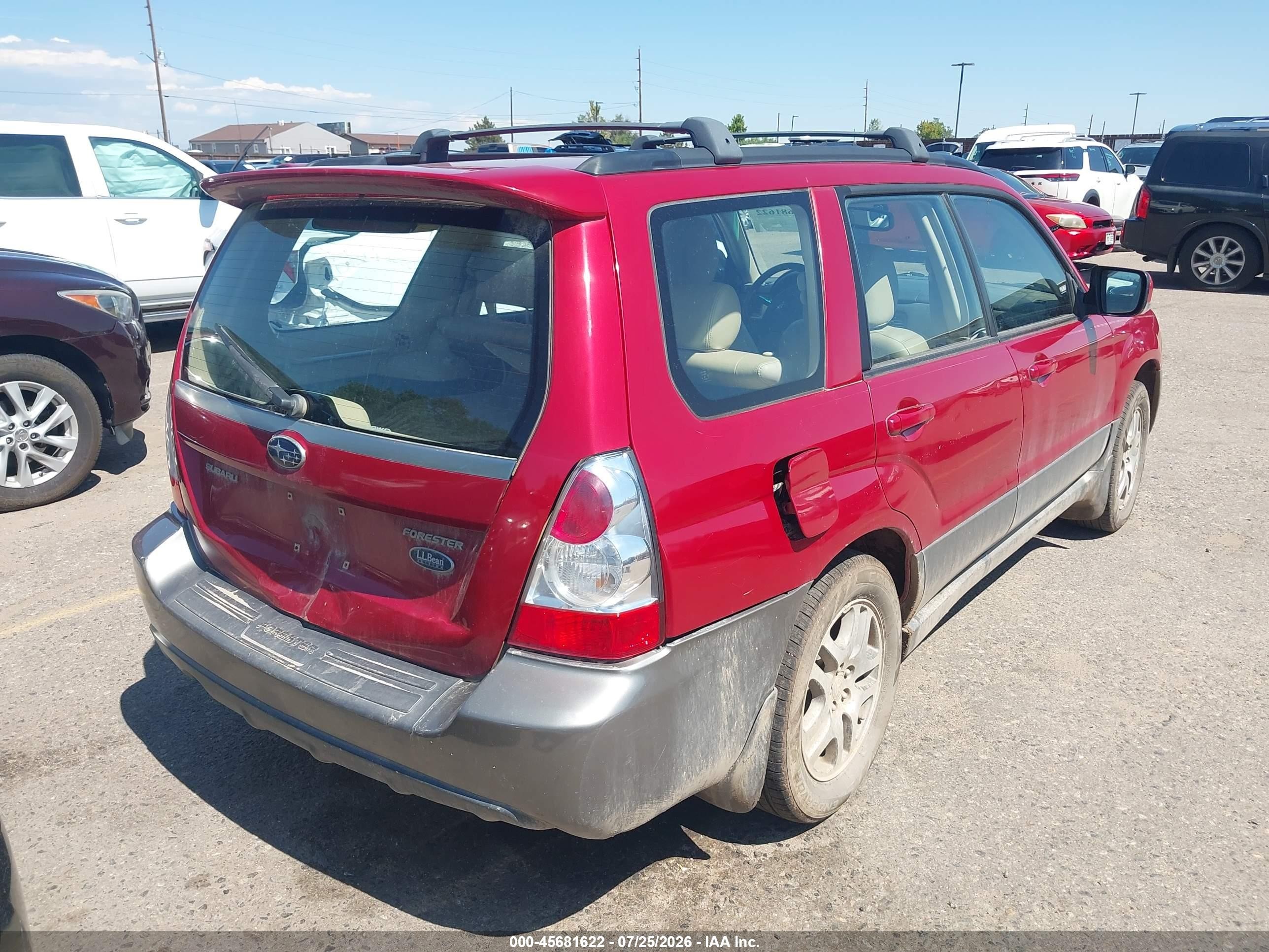 2006 Subaru Forester 2.5x L.l. Bean Edition Красный vin: JF1SG67676H744972