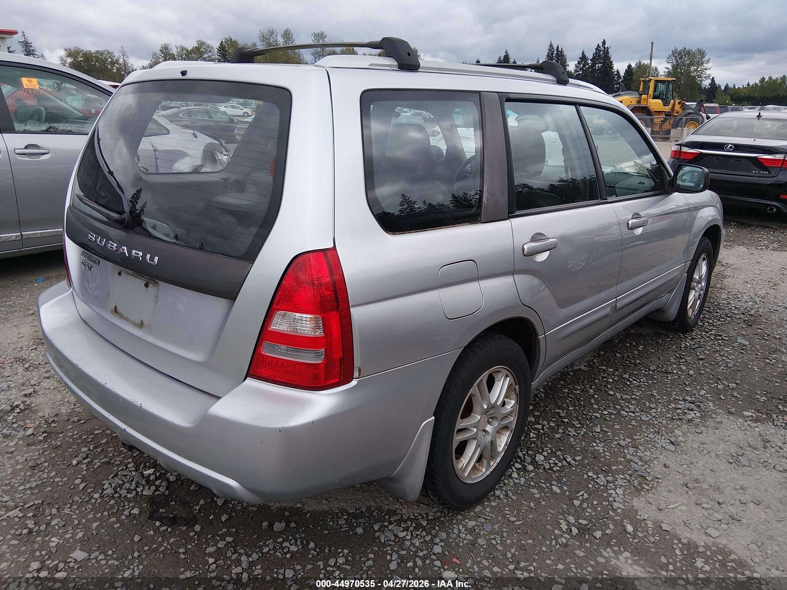 2005 Subaru Forester 2.5xt Silver vin: JF1SG69605H708553