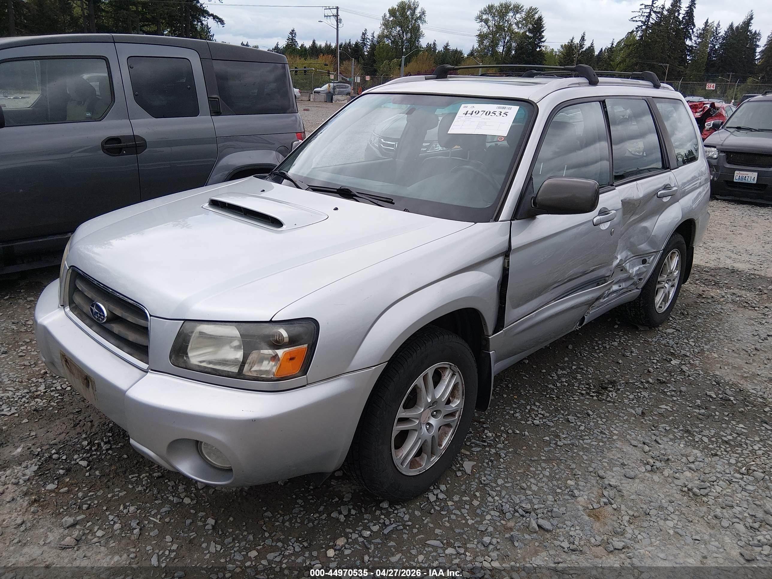 2005 Subaru Forester 2.5xt Silver vin: JF1SG69605H708553