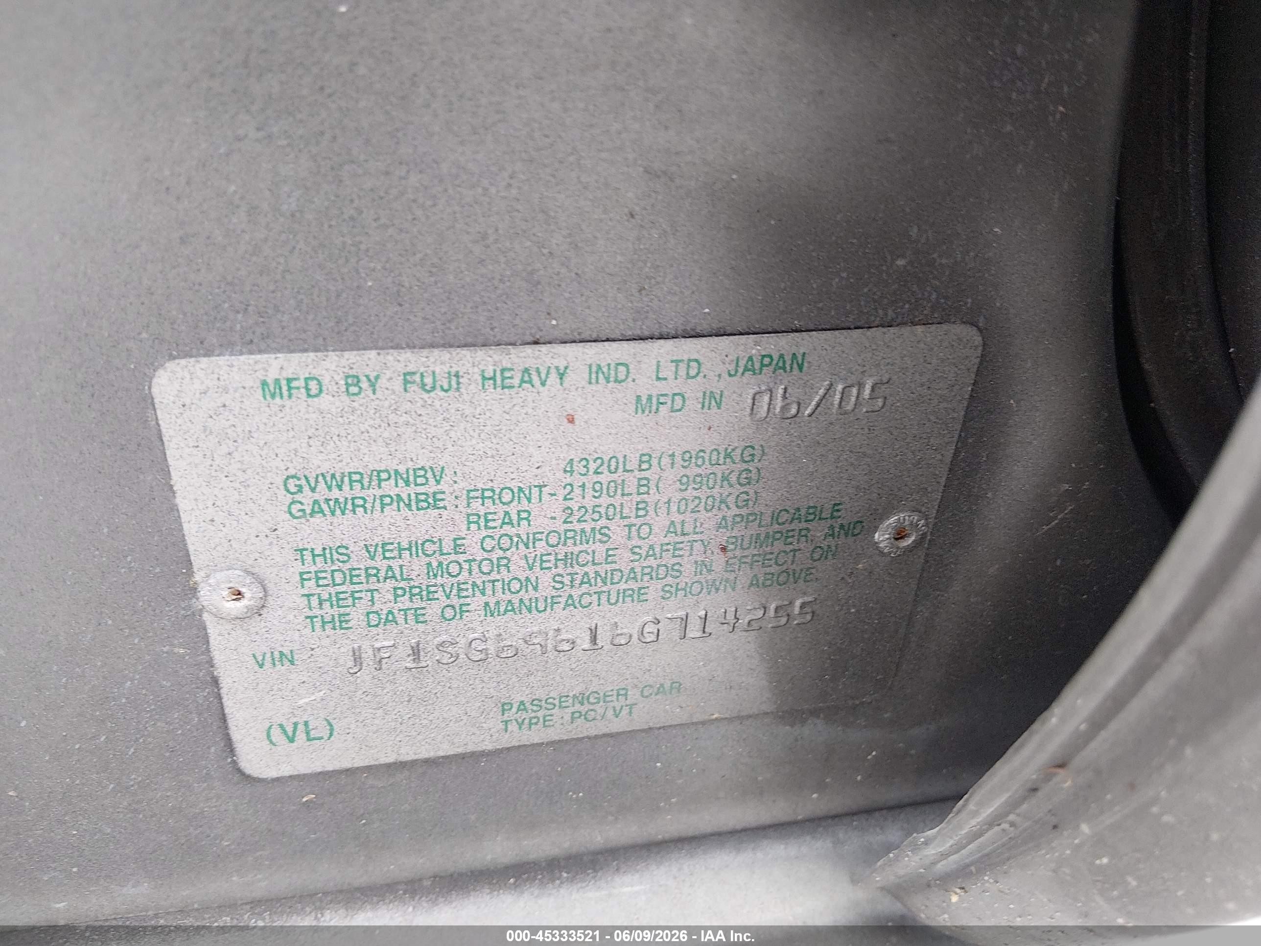 2006 Subaru Forester 2.5xt Limited Gray vin: JF1SG69616G714255