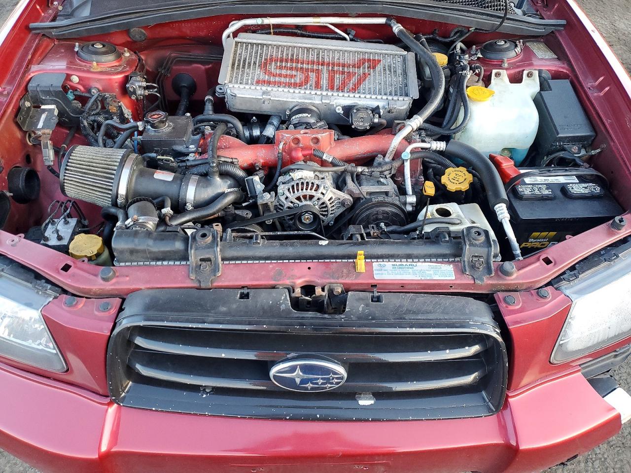 2004 Subaru Forester 2.5xt Бордовый vin: JF1SG69654H731261