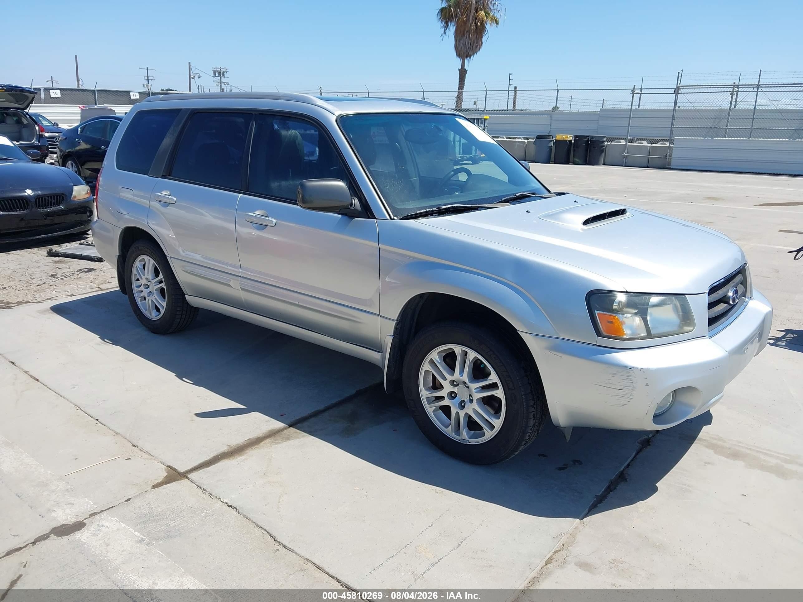 2005 Subaru Forester 2.5xt Silver vin: JF1SG69665H706385
