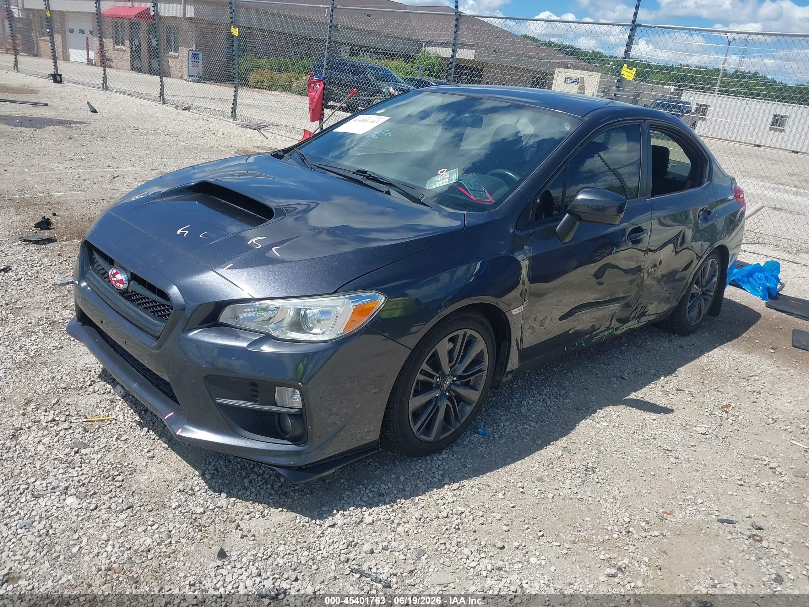 2015 Subaru Wrx Черный vin: JF1VA1A60F9815305