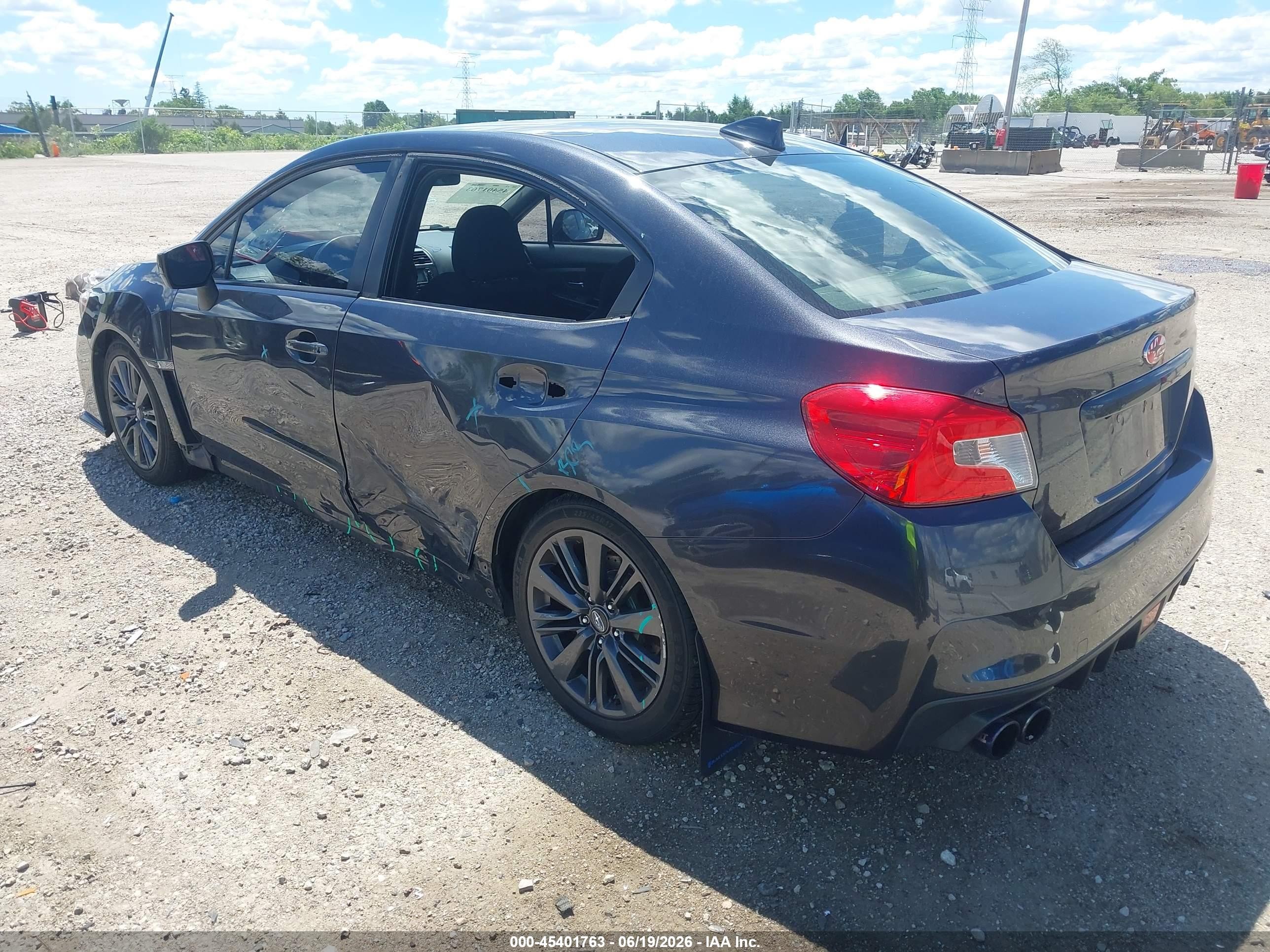 2015 Subaru Wrx Черный vin: JF1VA1A60F9815305