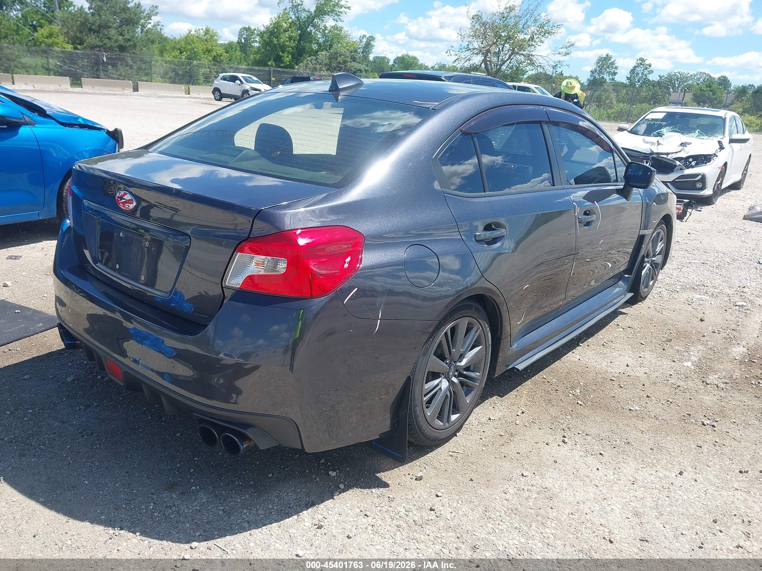 2015 Subaru Wrx Черный vin: JF1VA1A60F9815305