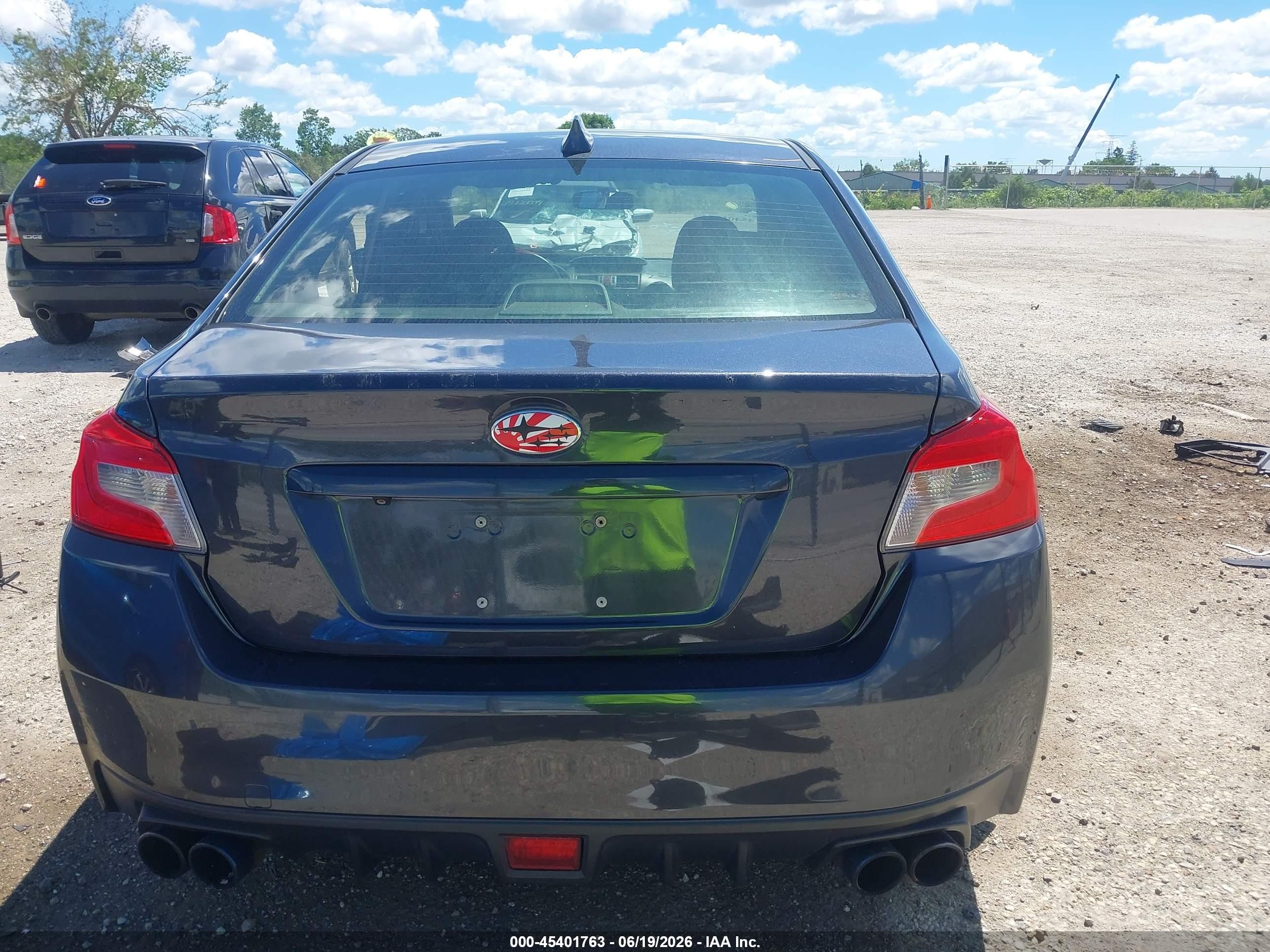 2015 Subaru Wrx Черный vin: JF1VA1A60F9815305