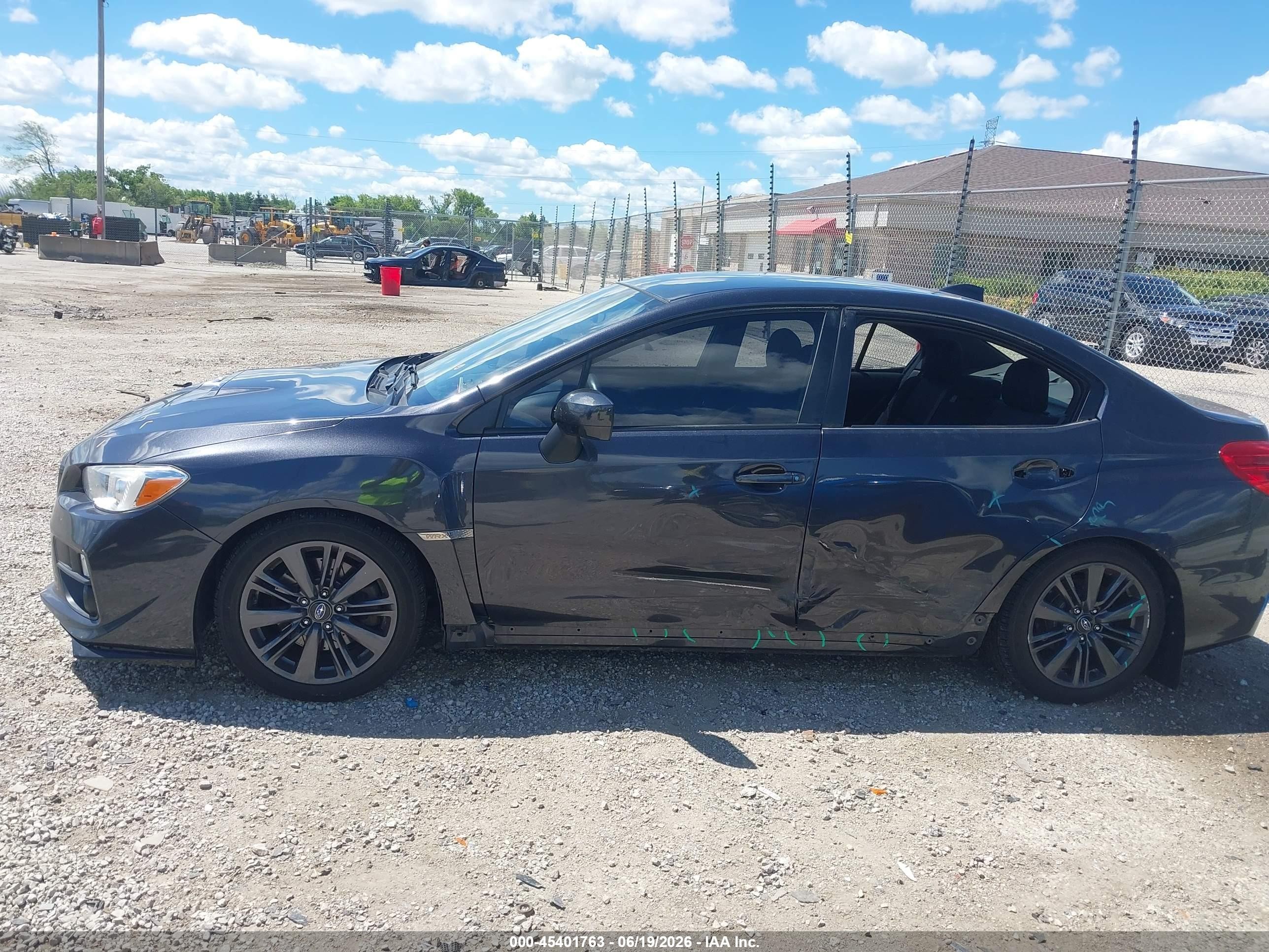 2015 Subaru Wrx Черный vin: JF1VA1A60F9815305
