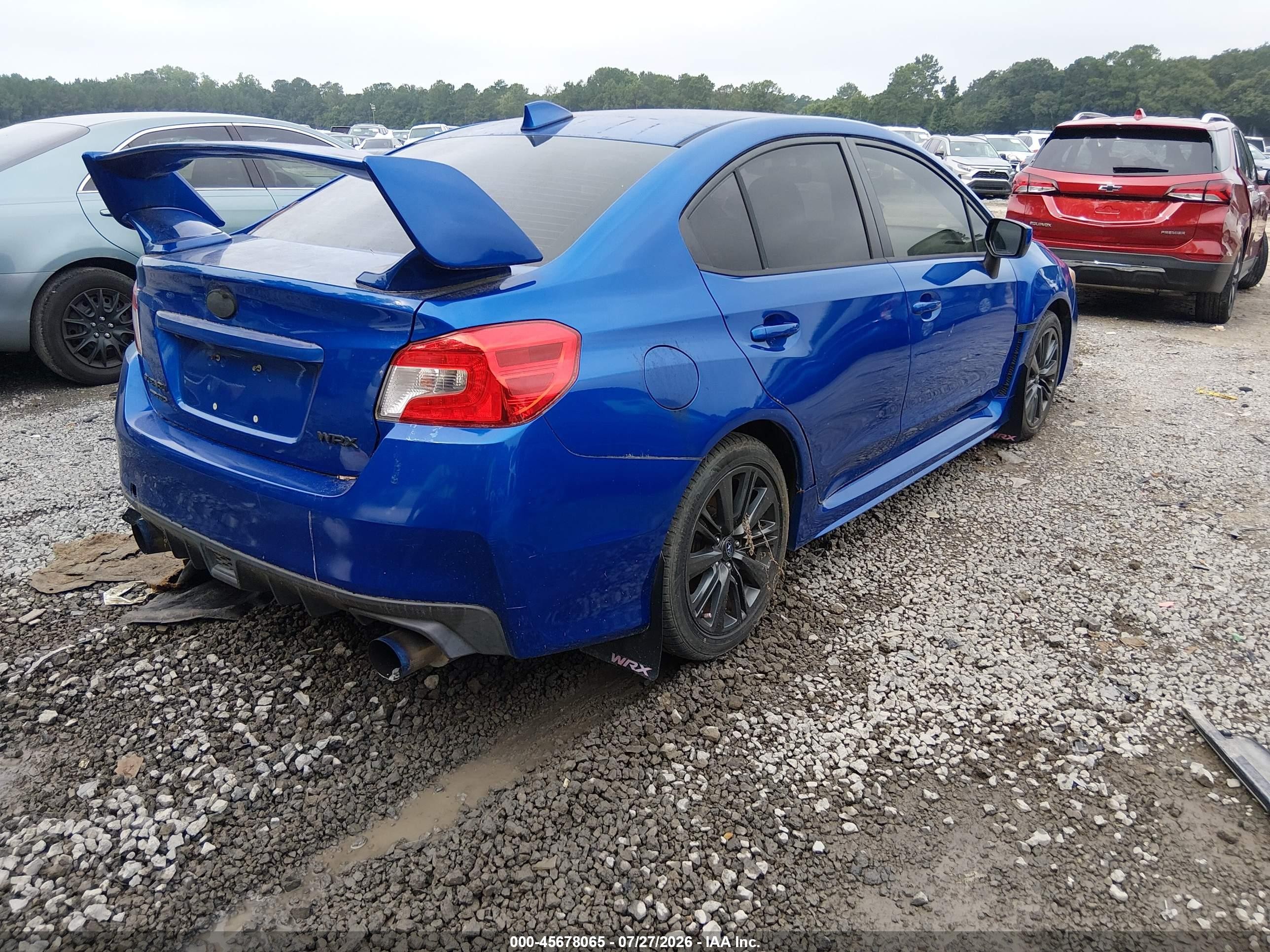 2015 Subaru Wrx   Blue vin: JF1VA1A60F9816812